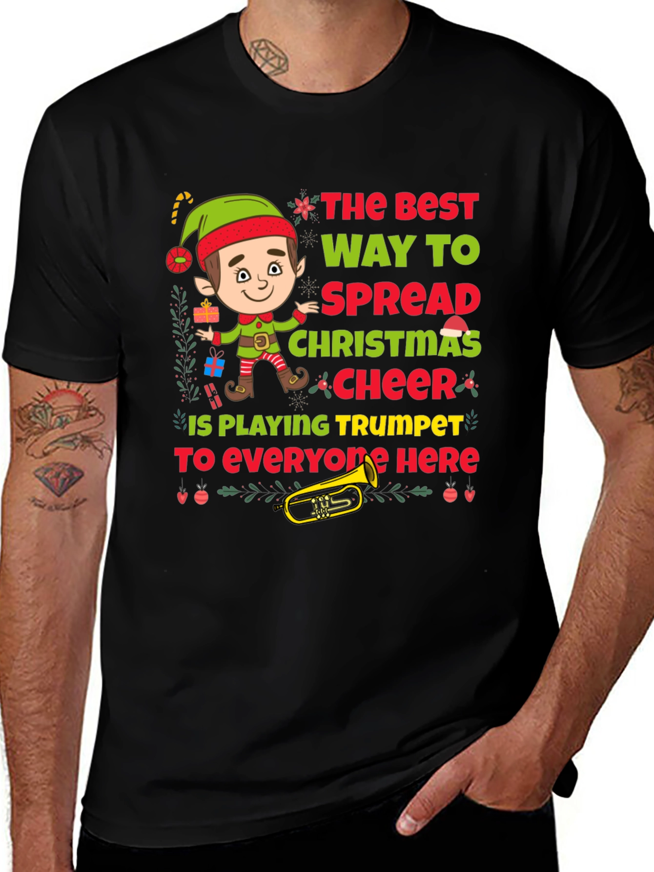 Christmas Trumpet Elf T-Shirt