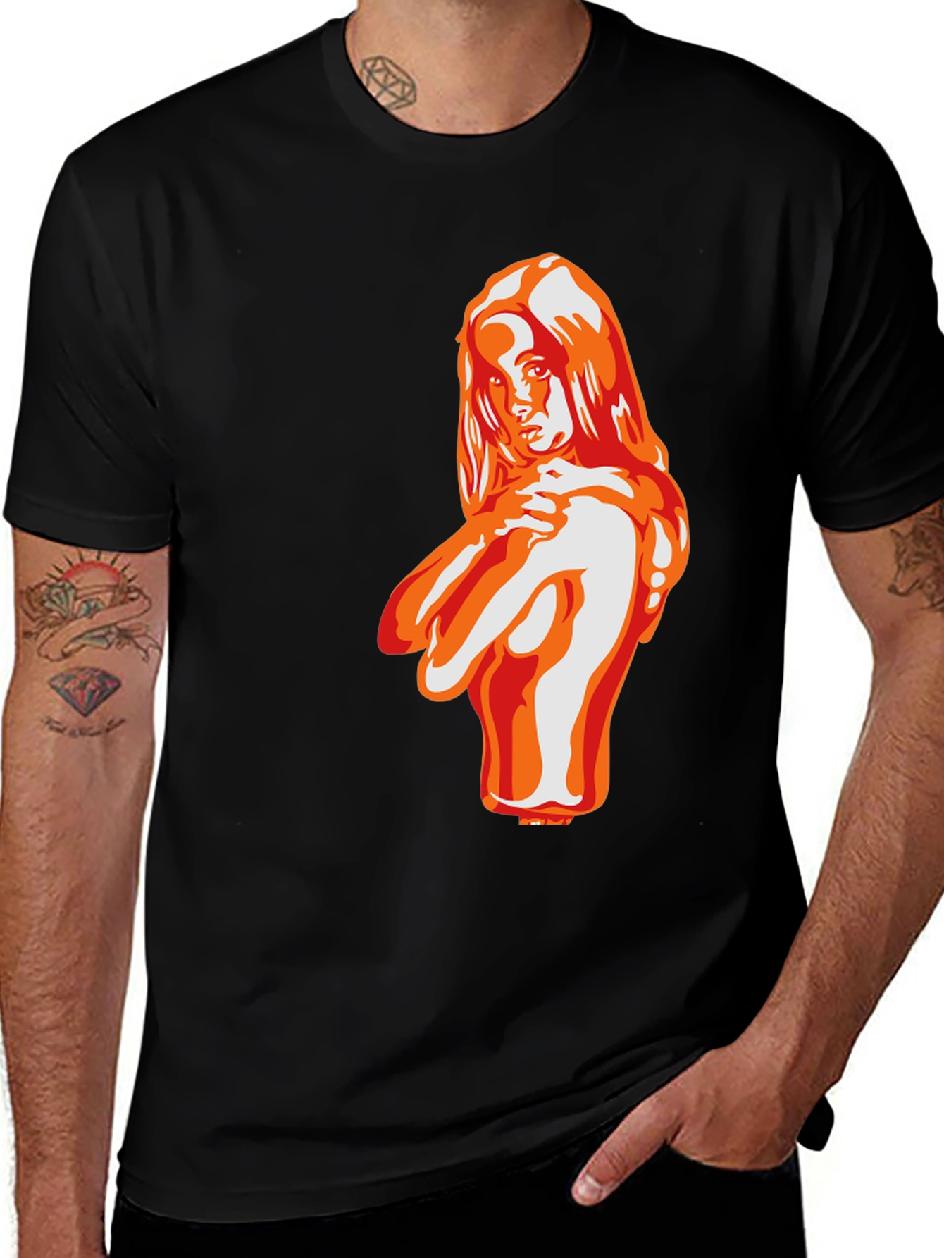 Variant 20 of Bold Graphic Tee - Seductive Woman Illustration