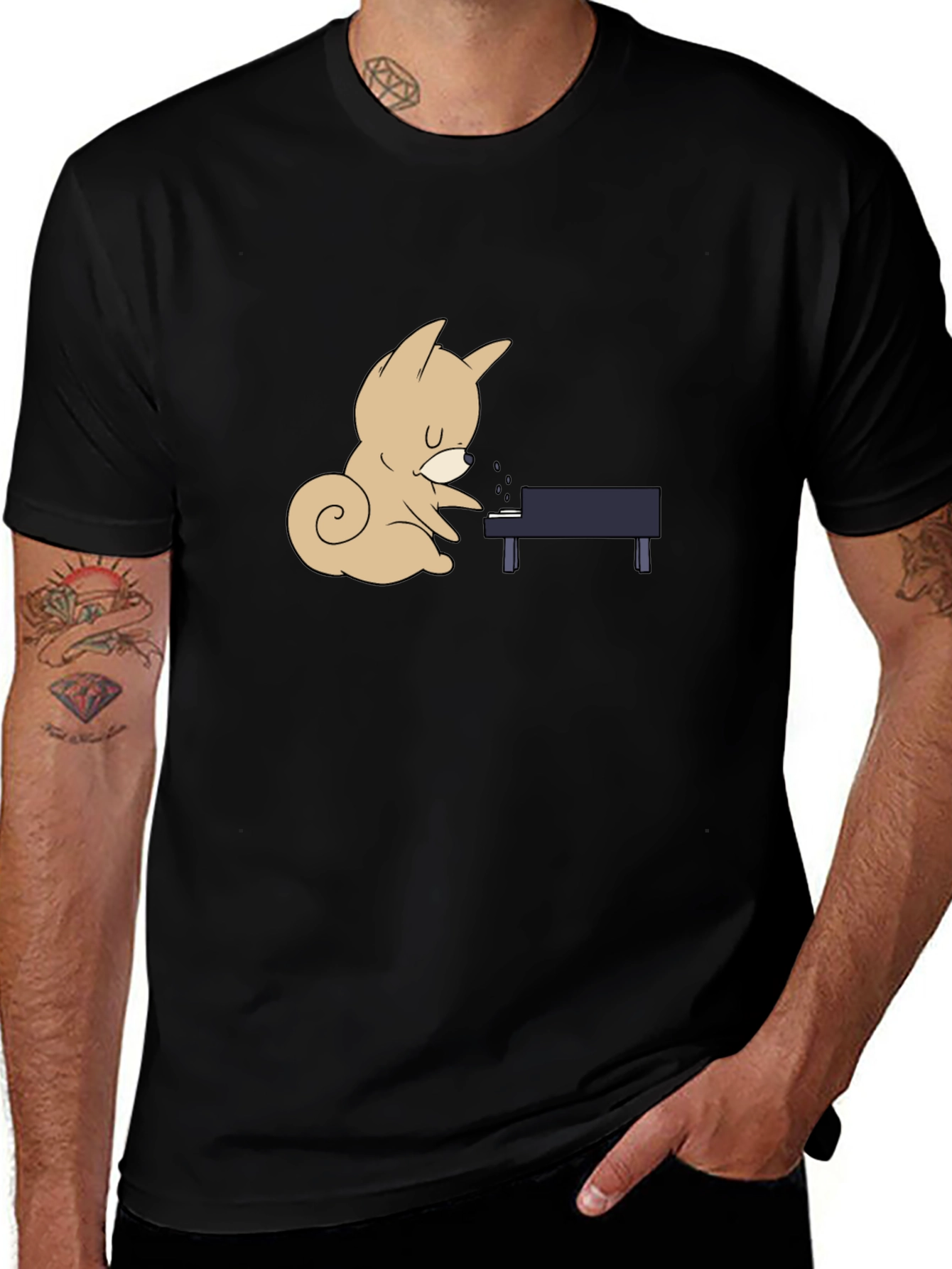 Variant 20 of Piano Squirrel T-Shirt - Cute Music Lover Tee