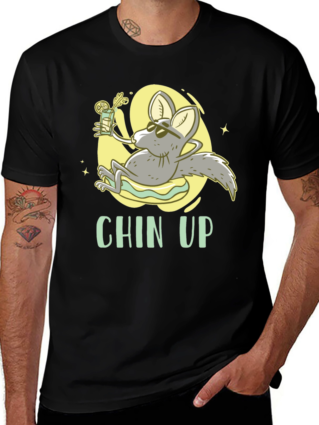 Variant 19 of Chin Up Shirt: Relaxed Rodent Graphic Tee