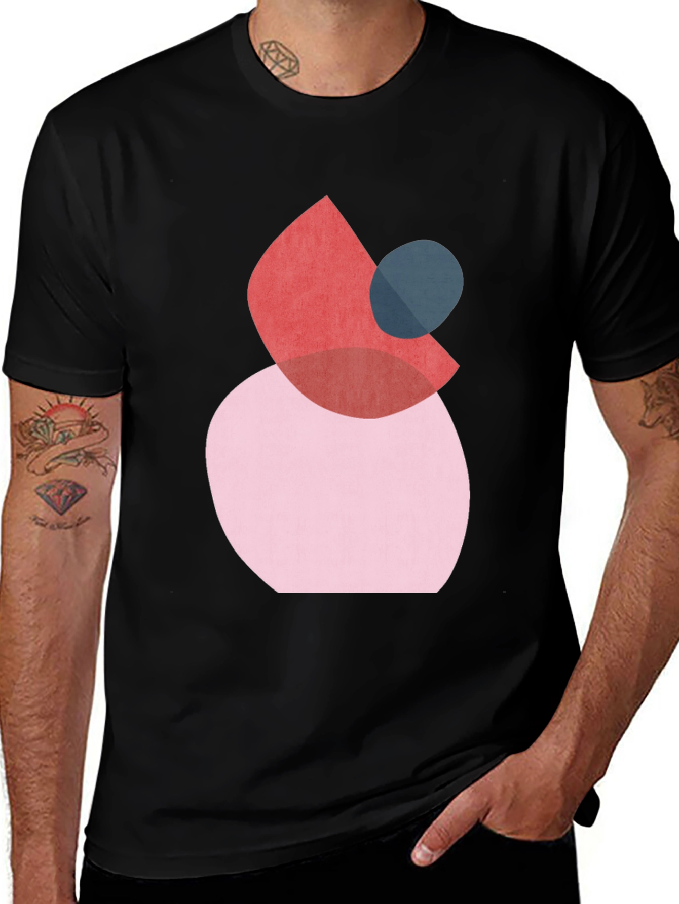 Variant 11 of Abstract Shapes Black T-Shirt