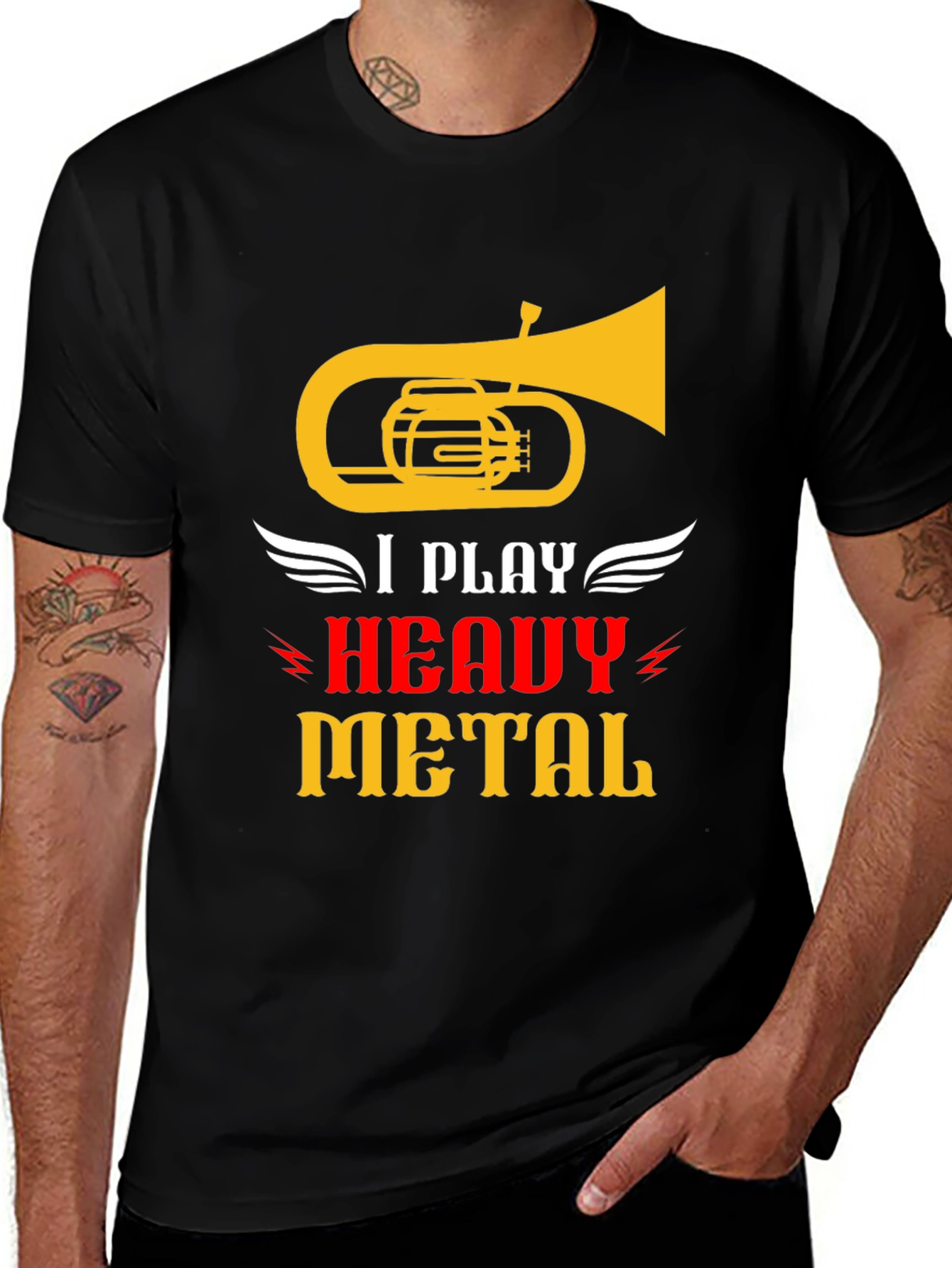 Variant 14 of I Play Heavy Metal Tuba T-Shirt