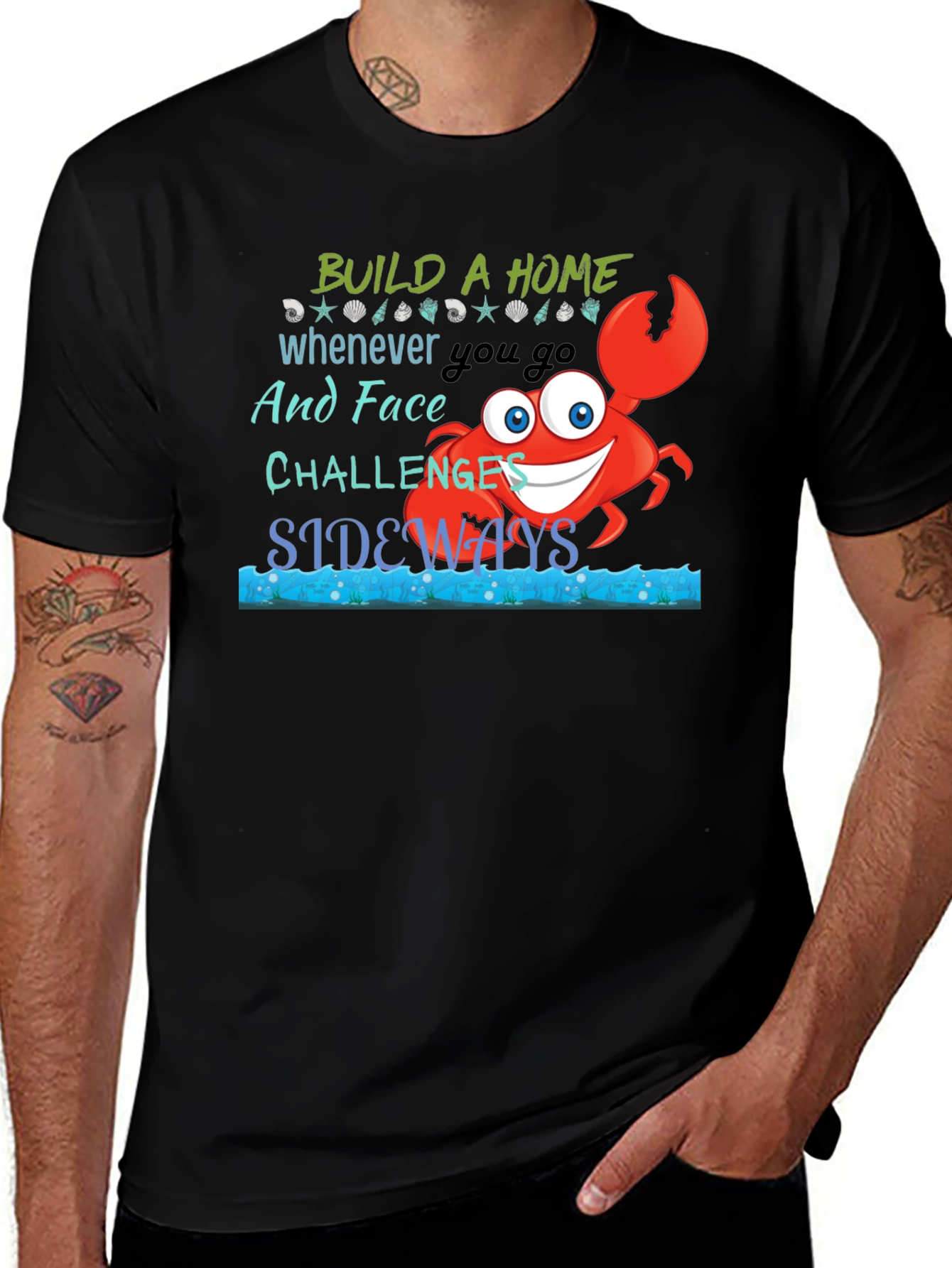 Variant 19 of Build A Home Crab Graphic T-Shirt