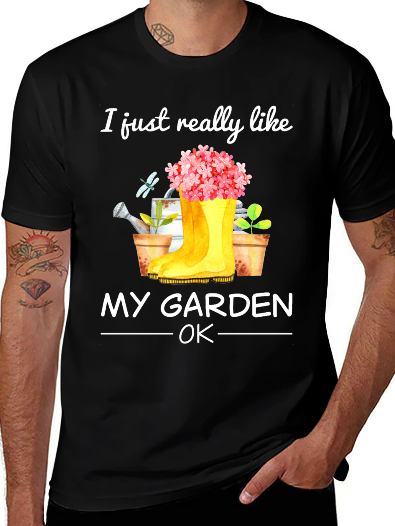Variant 25 of Gardening T-Shirt: I Just Really Like My Garden, OK?