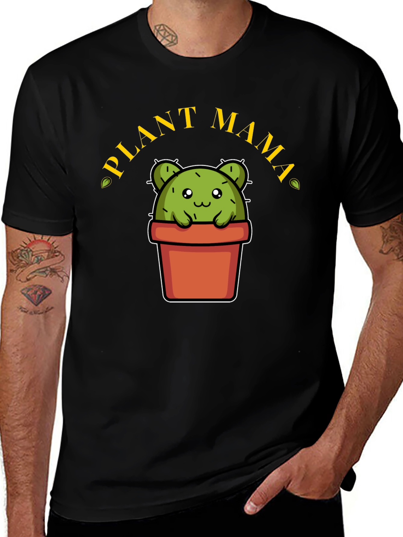 Variant 13 of Plant Mama T-Shirt - Cute Cactus Design