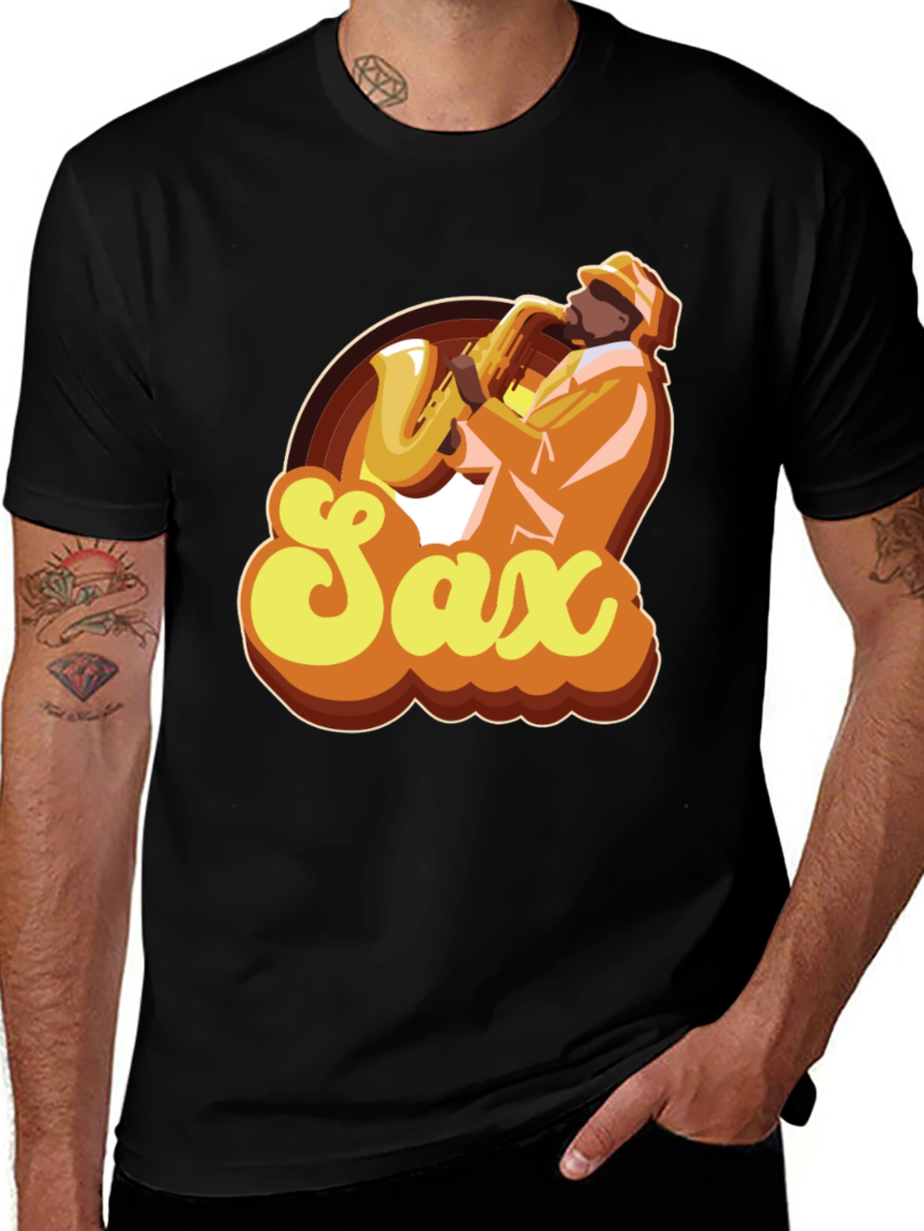 Variant 11 of Retro Saxophone Player T-Shirt