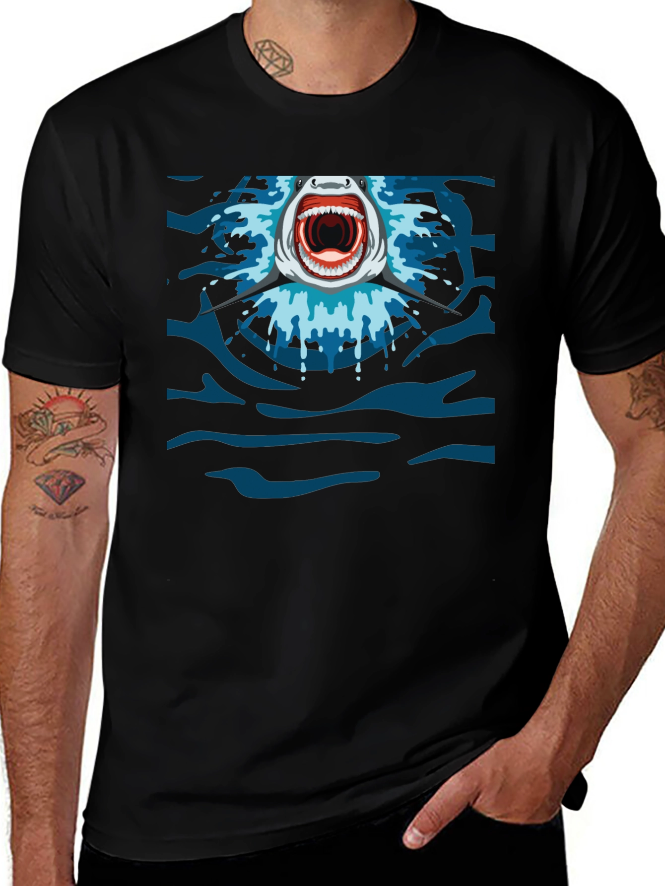 Variant 15 of Shark Jaw T-Shirt - Ocean Predator Graphic Tee