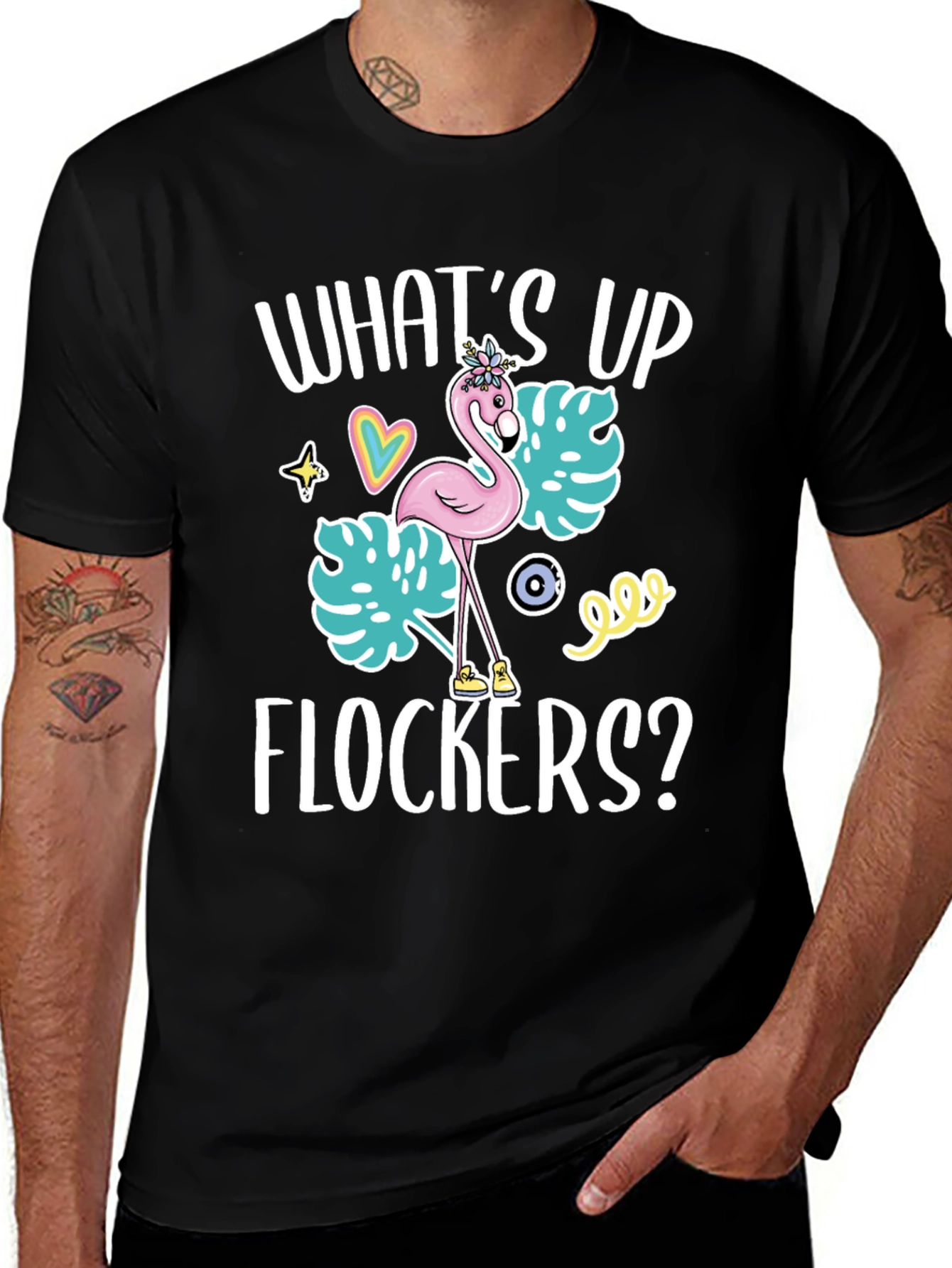 Variant 4 of What's Up Flockers Flamingo Graphic Tee