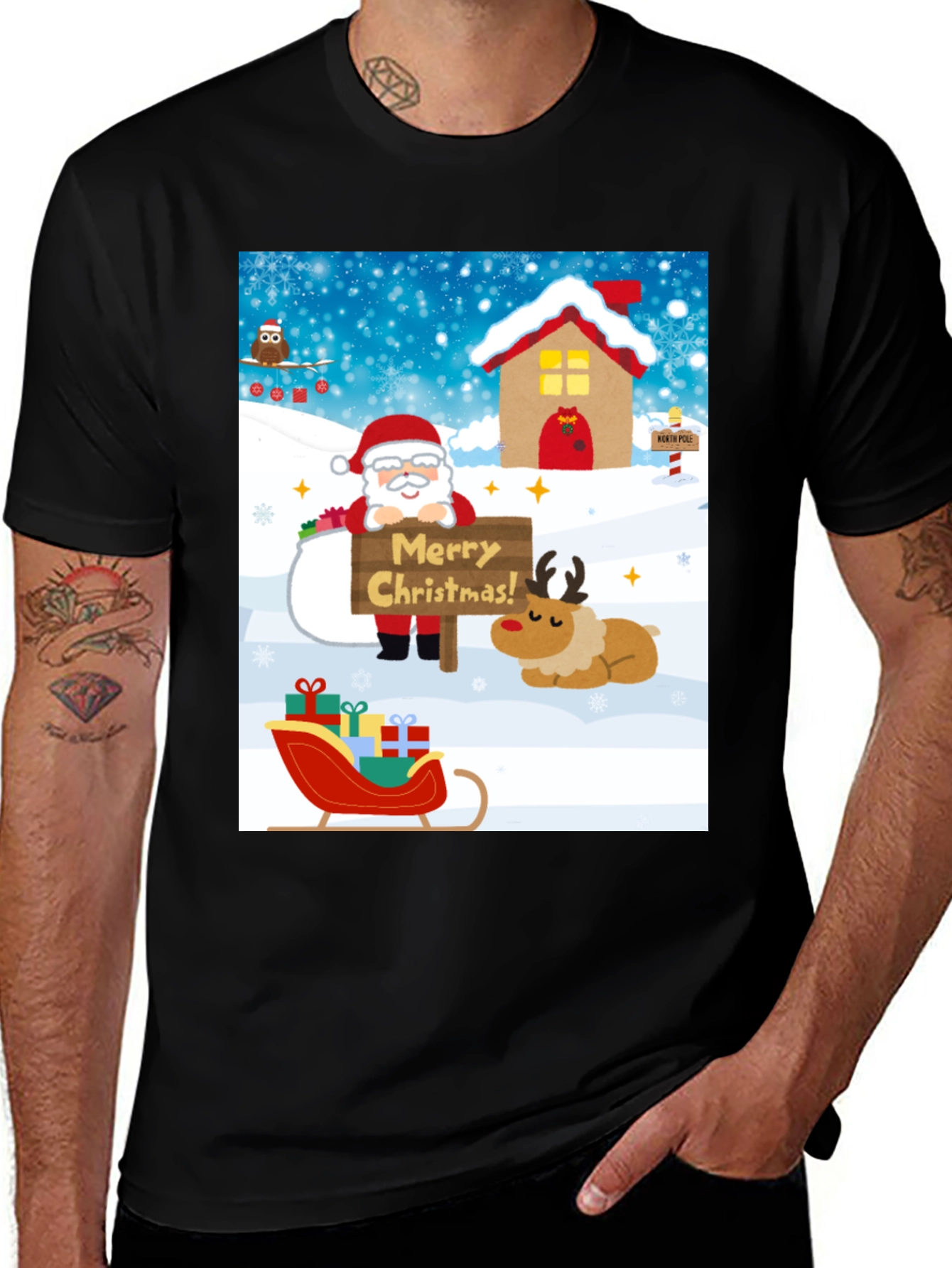 Festive Christmas Graphic Tee - Holiday Cheer