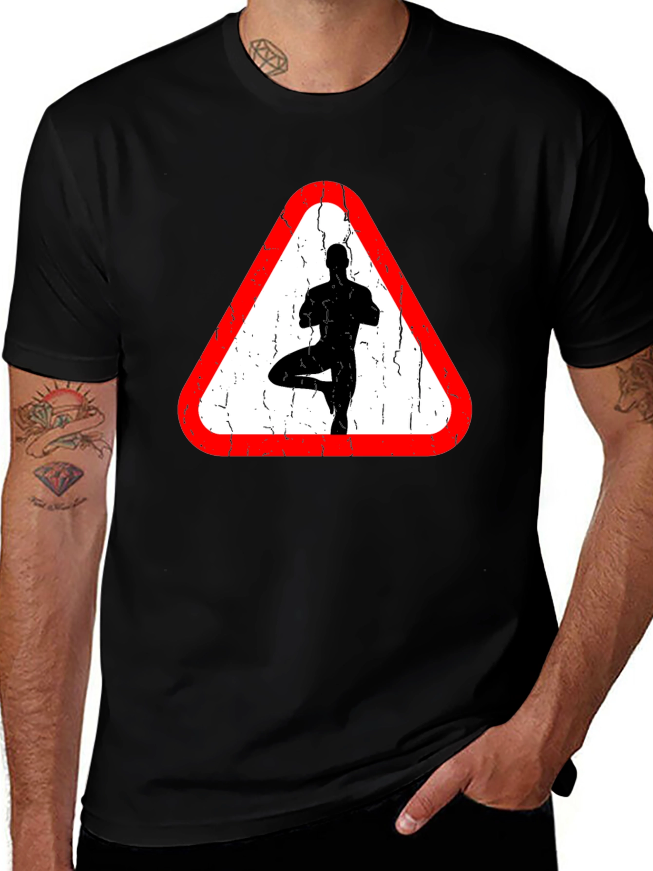 Yoga Warning Sign T-Shirt