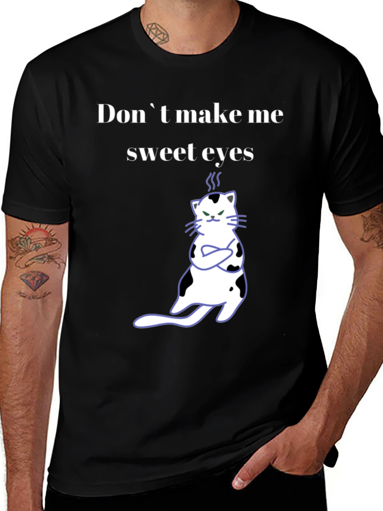 Don't Make Me Sweet Eyes Angry Cat T-Shirt