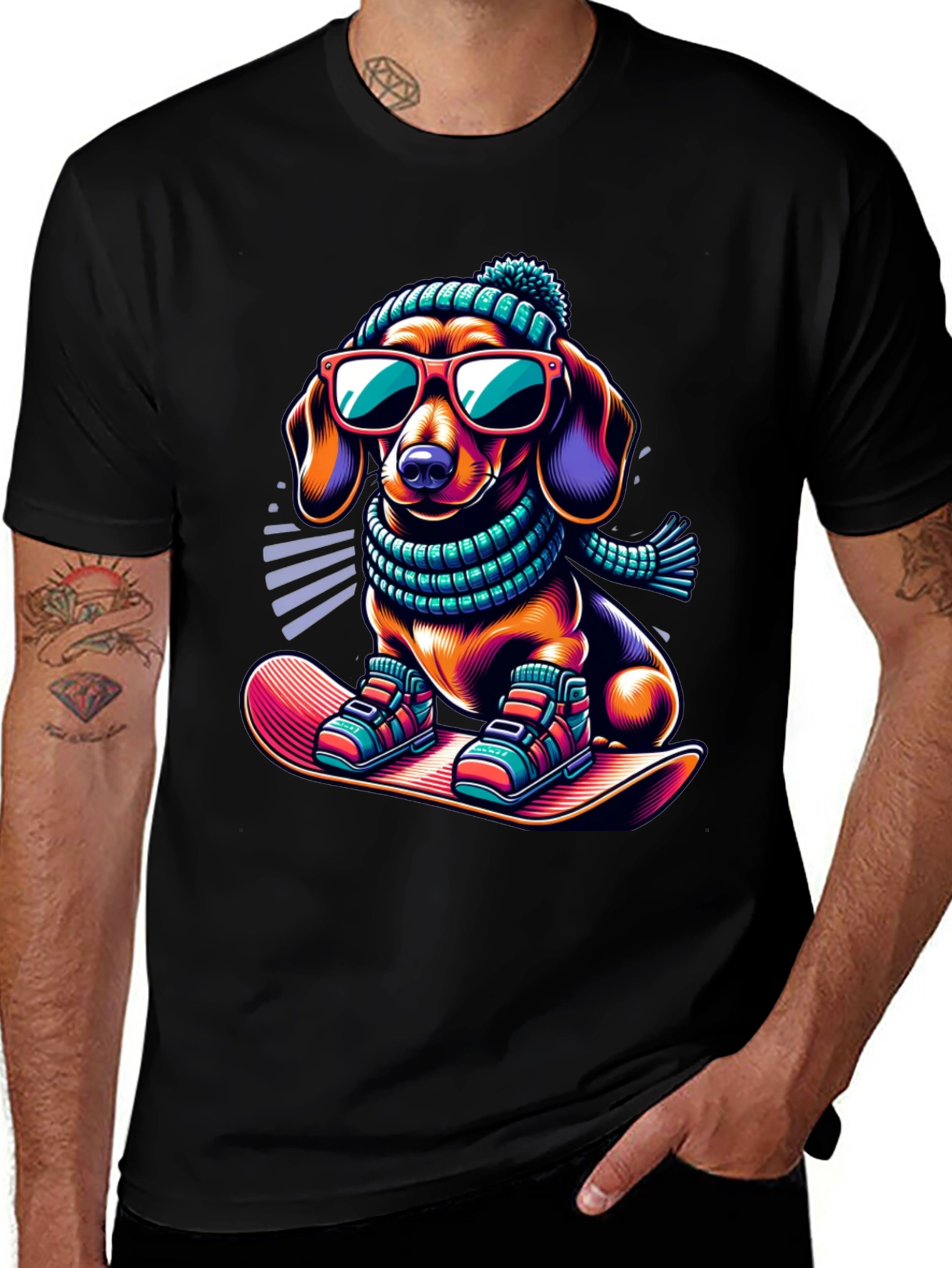 Cool Dachshund Winter T-Shirt