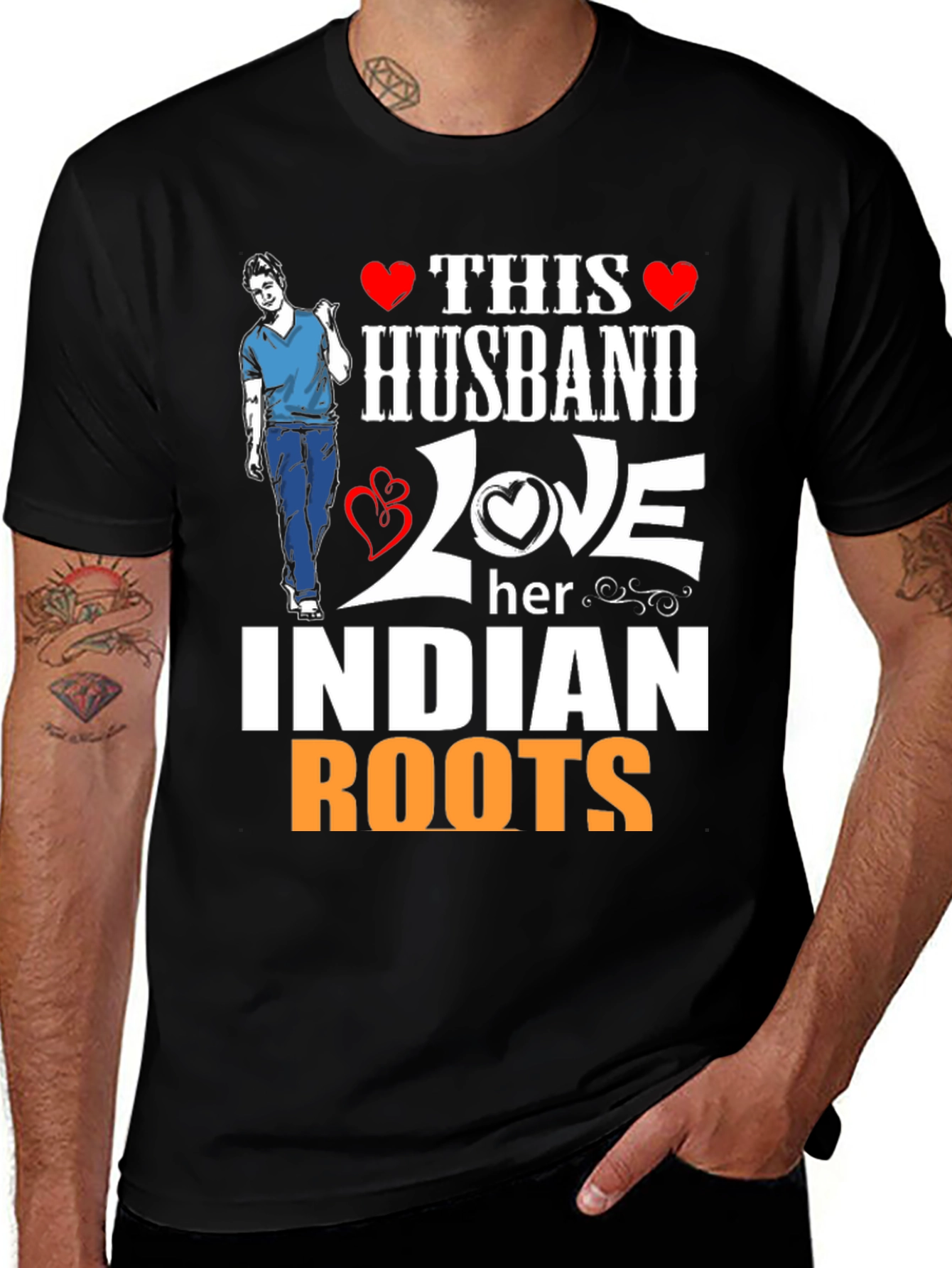 Variant 13 of Husband Loves Indian Roots T-Shirt