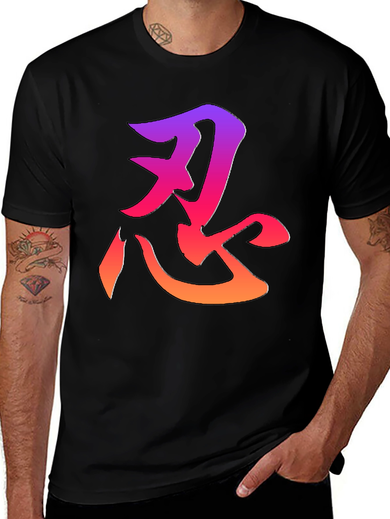 Ninja Symbol T-Shirt - Gradient Design