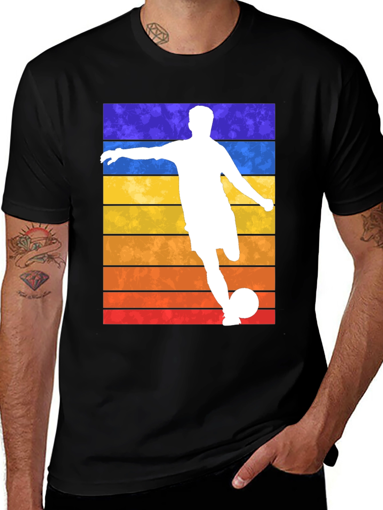 Variant 27 of Retro Soccer Player Graphic Tee