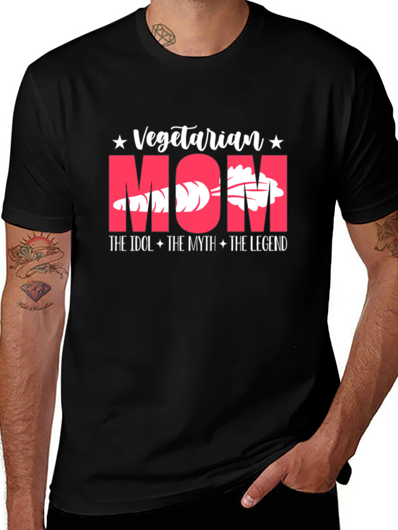 Variant 26 of Vegetarian Mom Graphic T-Shirt