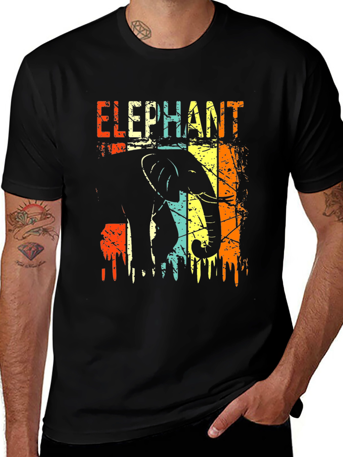 Variant 29 of Retro Elephant Graphic T-Shirt