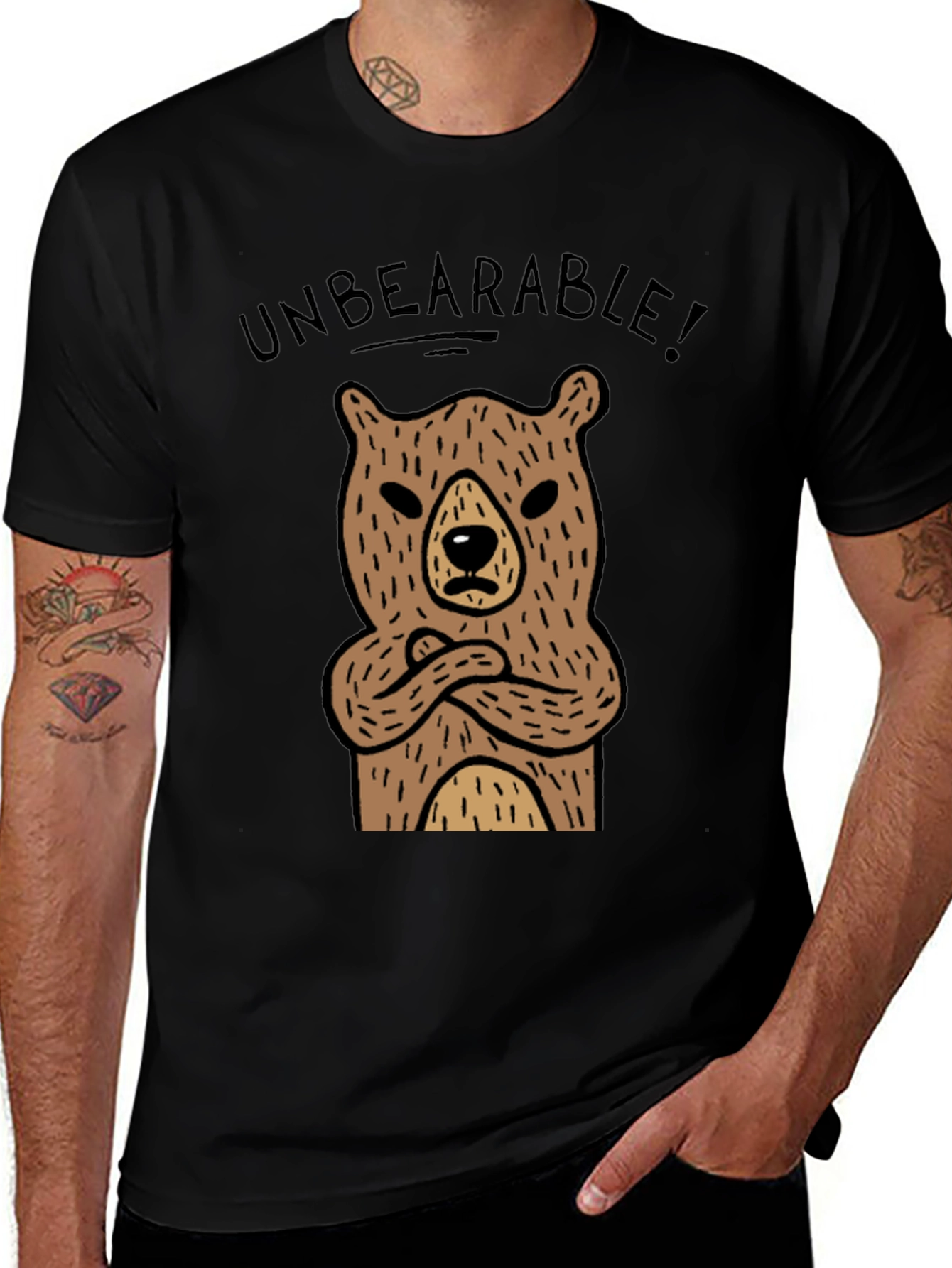 Variant 14 of Unbearable! Graphic Tee - Grumpy Bear T-Shirt