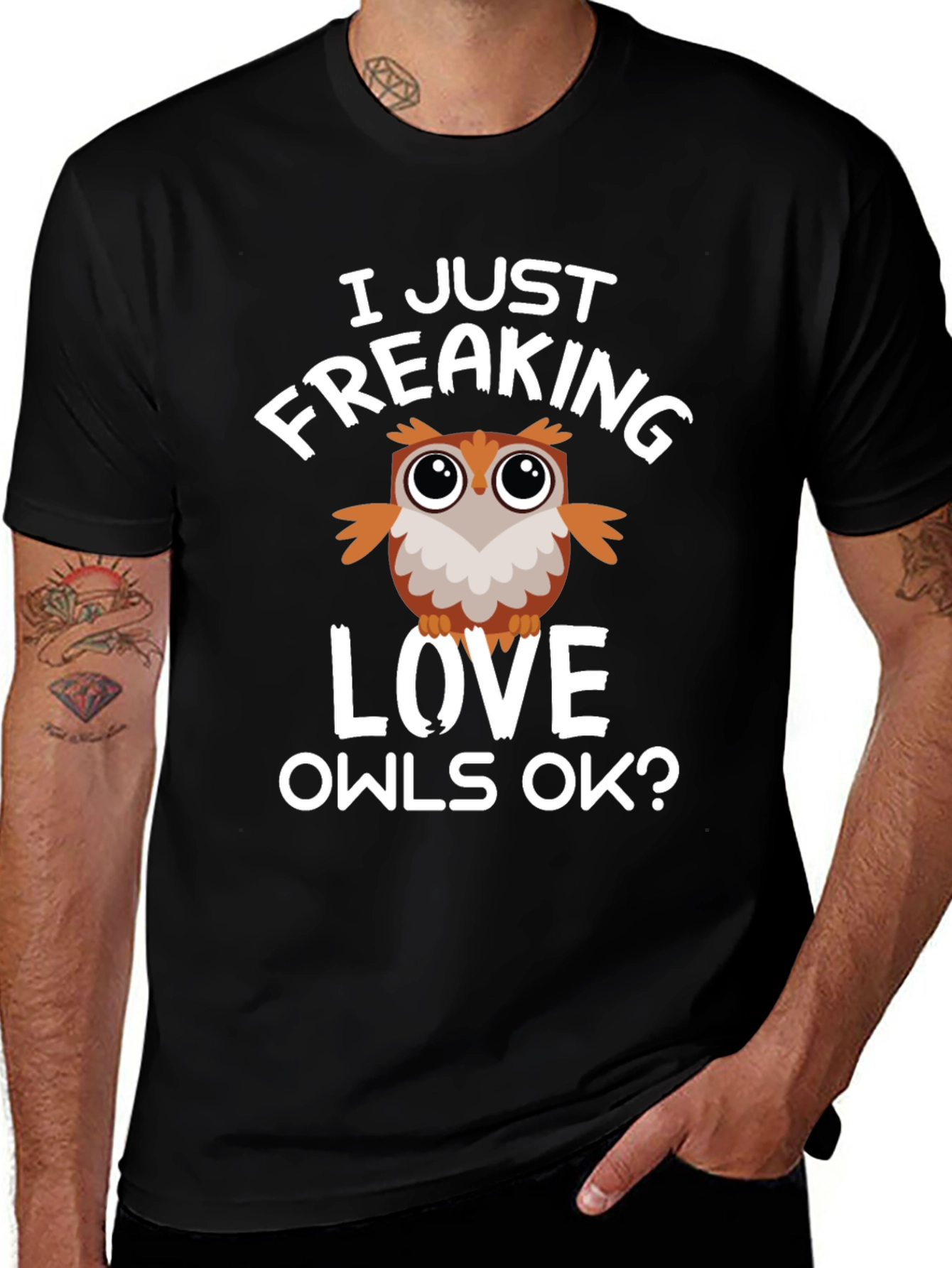 Variant 20 of I Just Freaking Love Owls T-Shirt - Unique Design