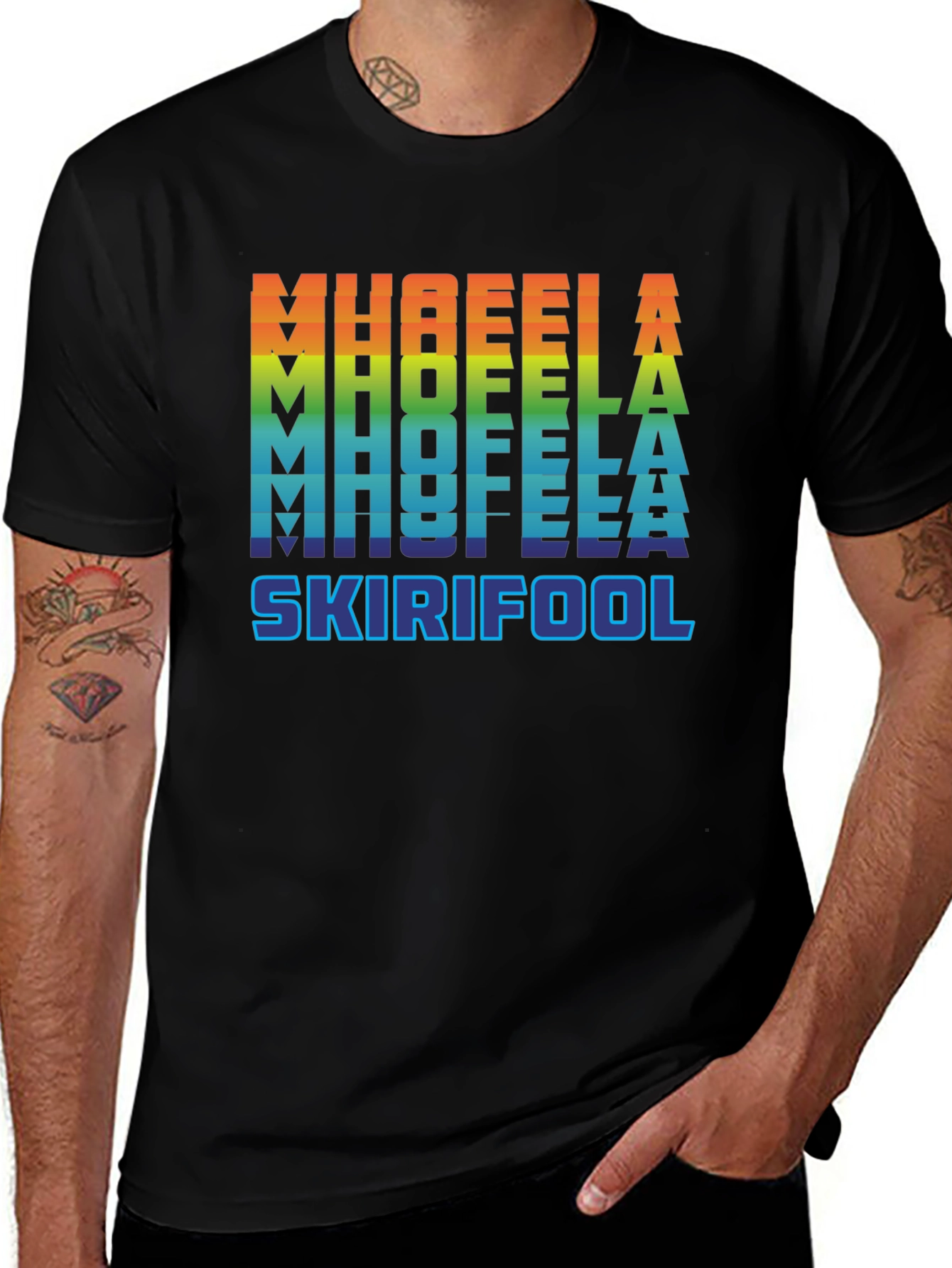Black MH8FEELA Skirifool Pride T-Shirt main image