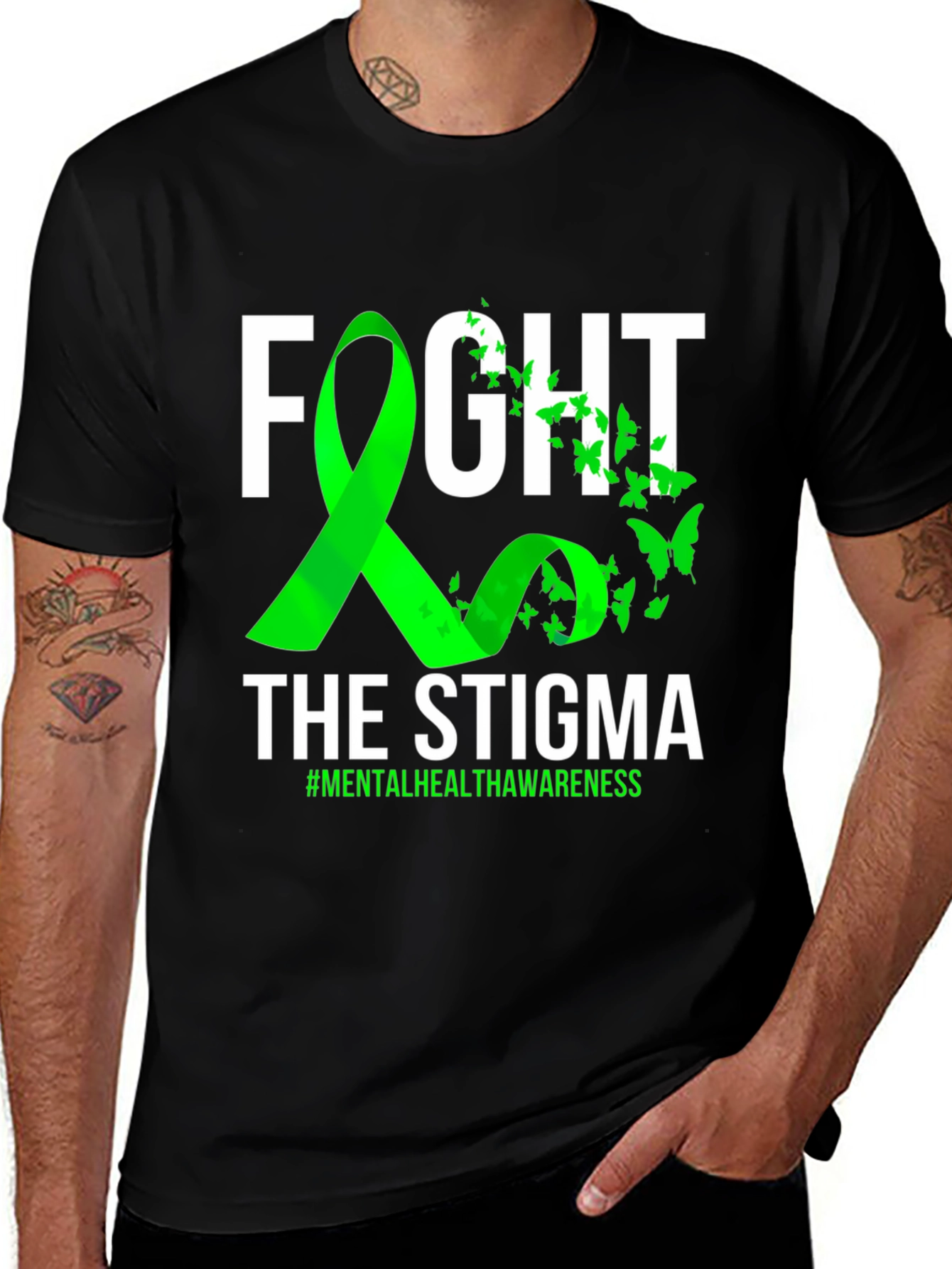 Variant 5 of Fight the Stigma Mental Health Awareness T-Shirt