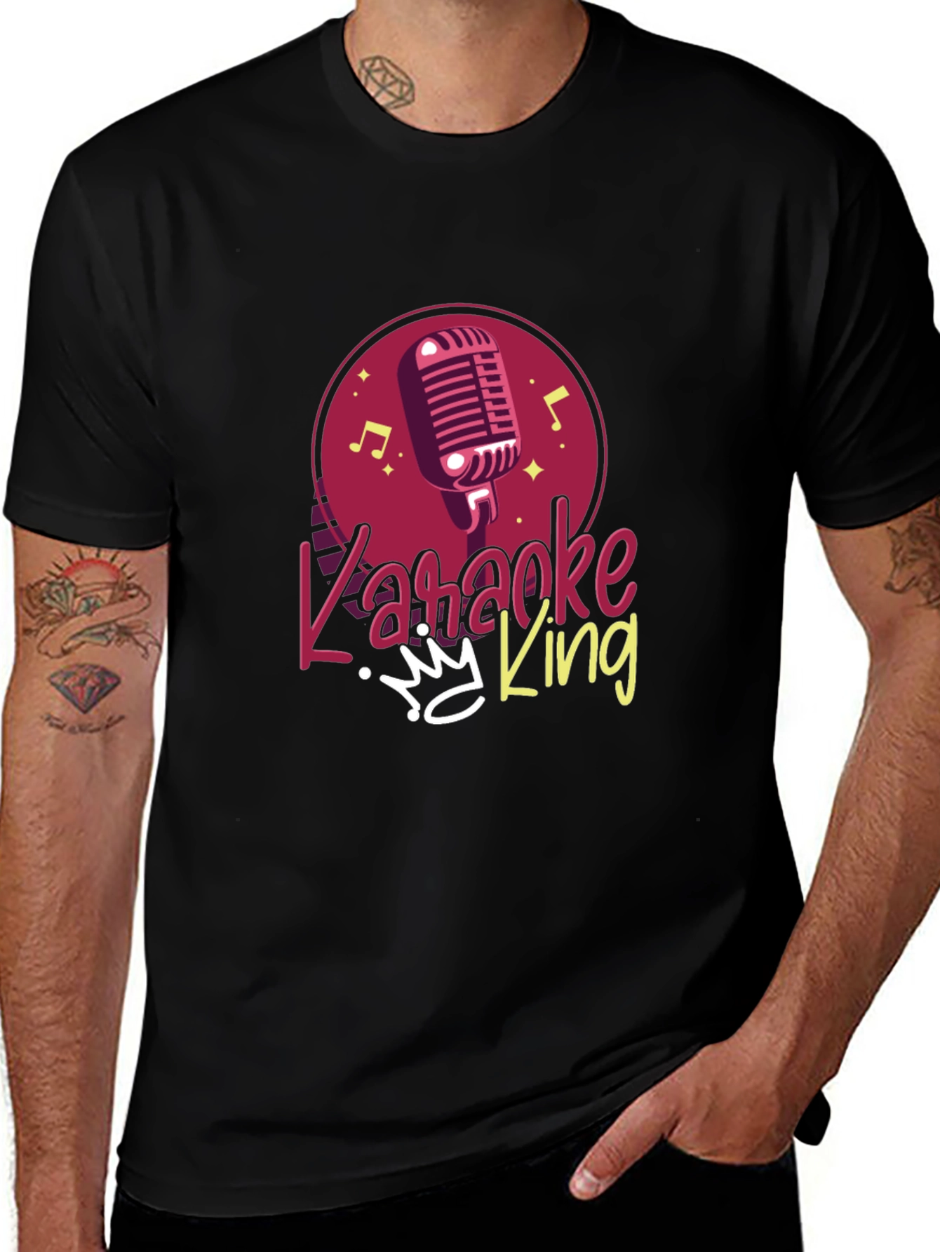 Variant 23 of Karaoke King Graphic Tee - Sing Your Heart Out!