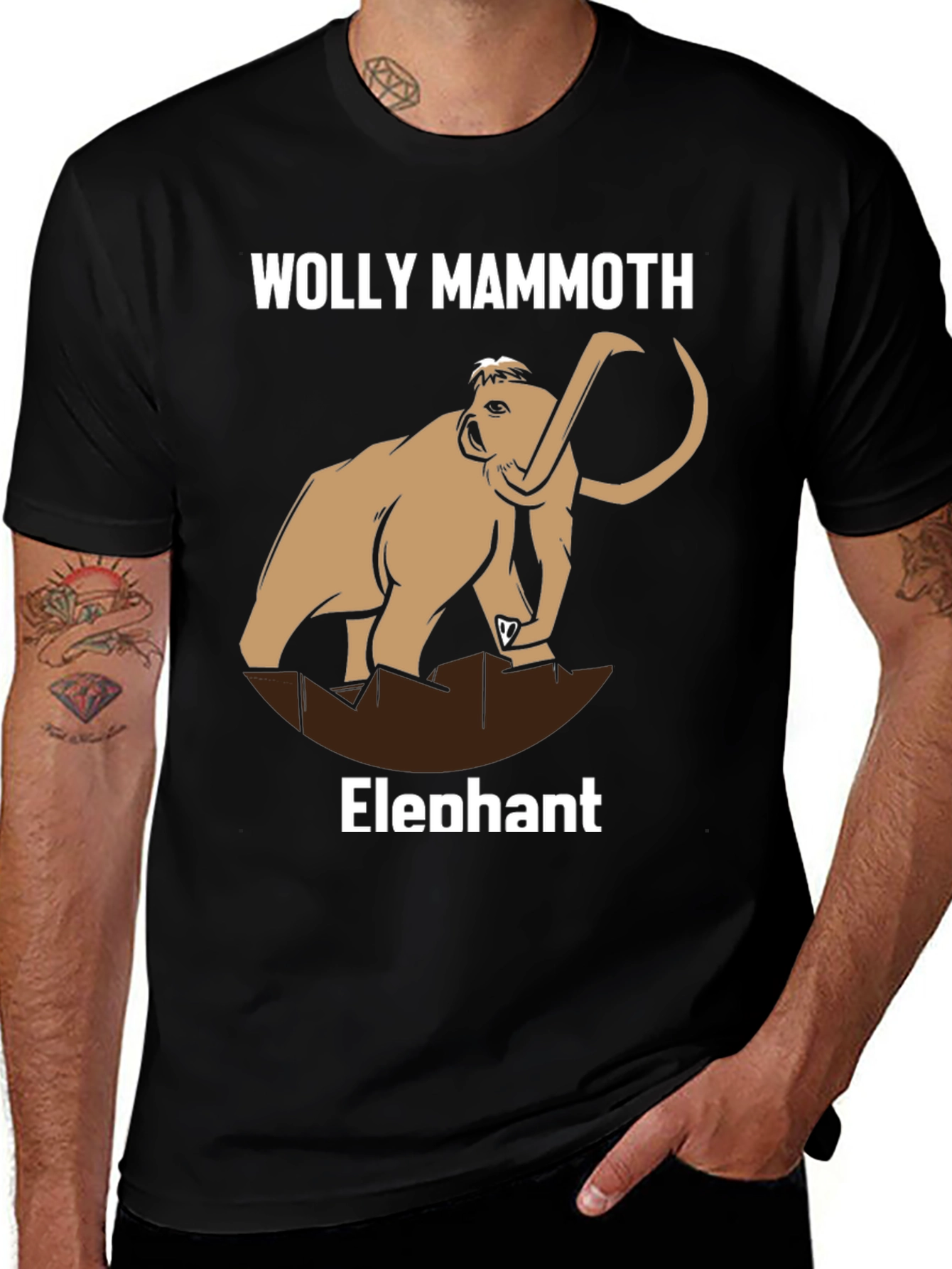 Variant 17 of Woolly Mammoth T-Shirt - Humorous Elephant Tee