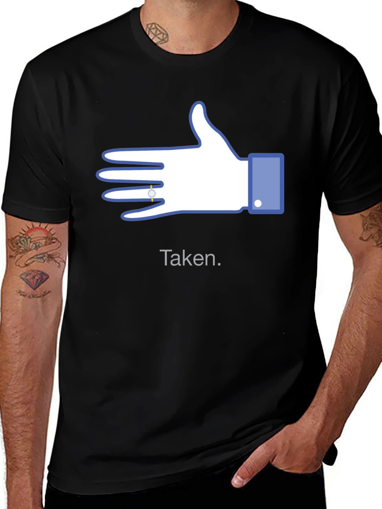 Taken Facebook Hand Engagement Ring T-Shirt