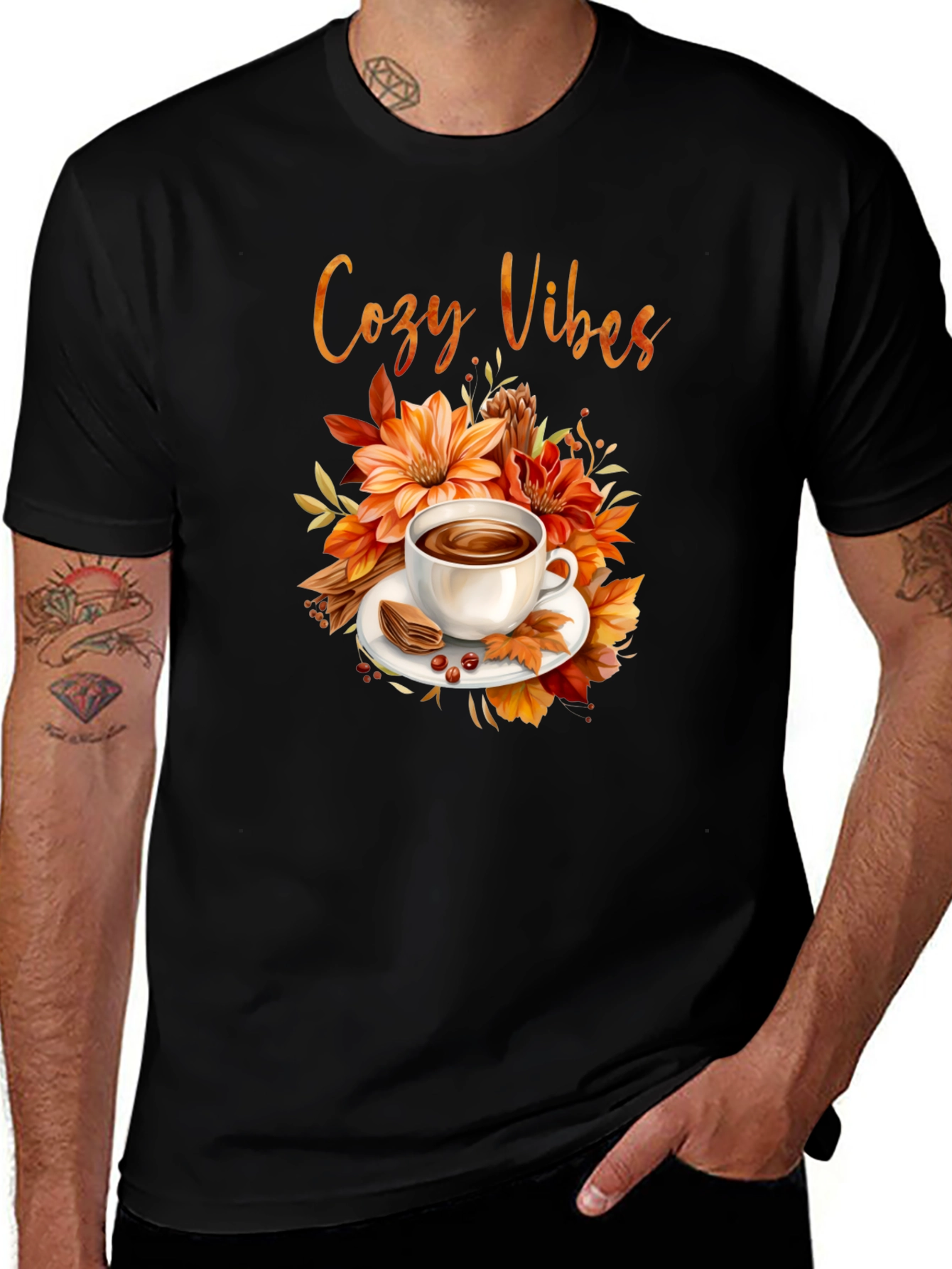 Variant 16 of Cozy Vibes Fall Coffee T-Shirt