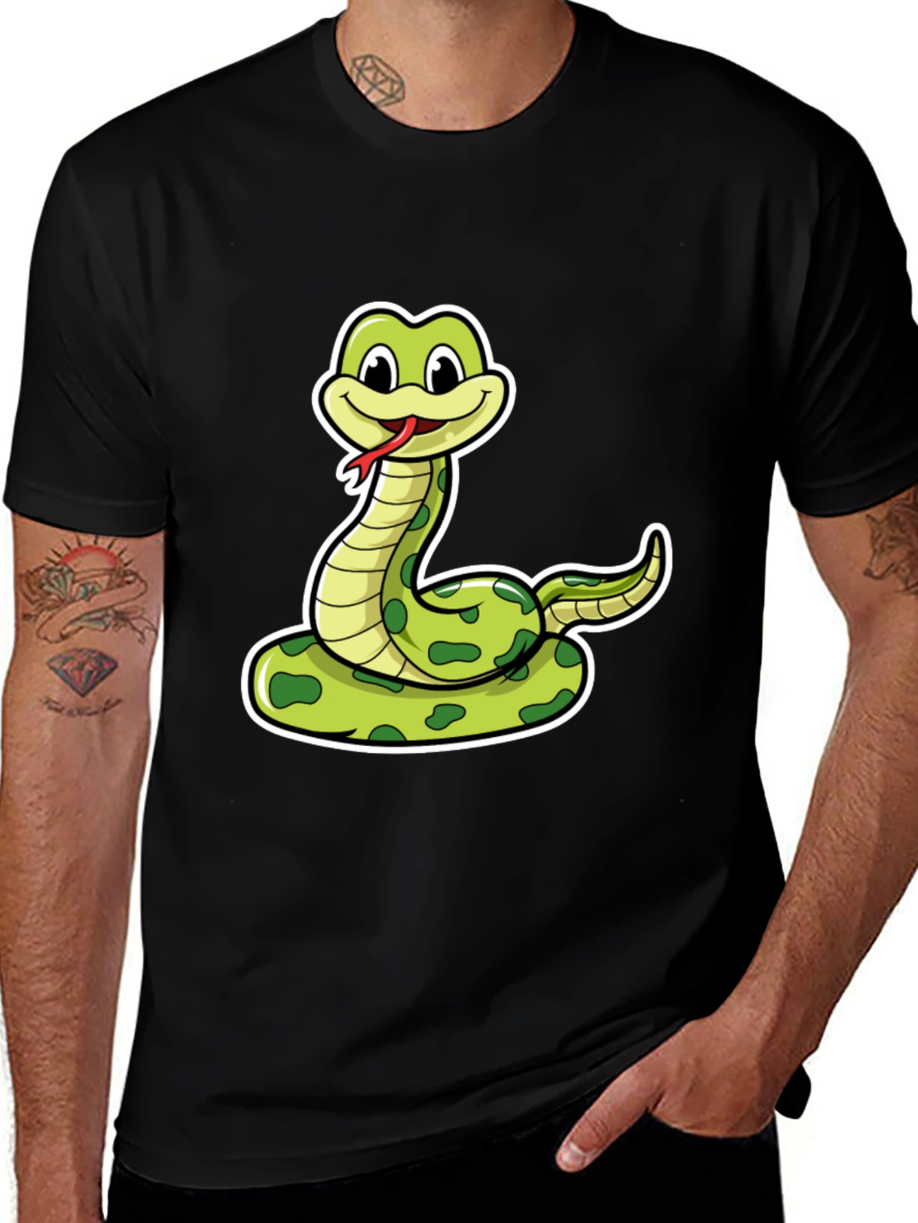 Variant 22 of Cute Snake Graphic T-Shirt
