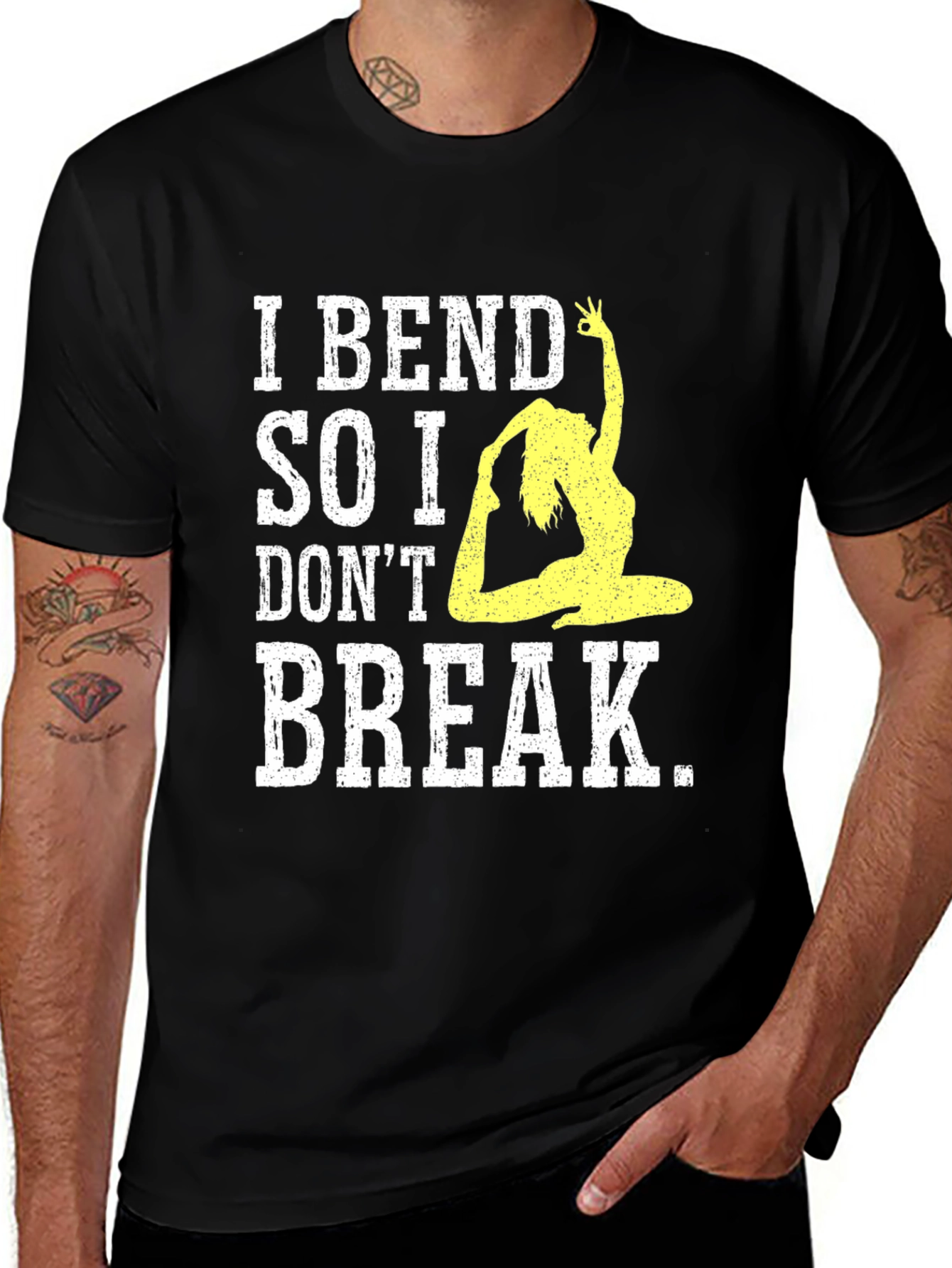 Variant 19 of I Bend So I Don't Break T-Shirt Yoga Tee