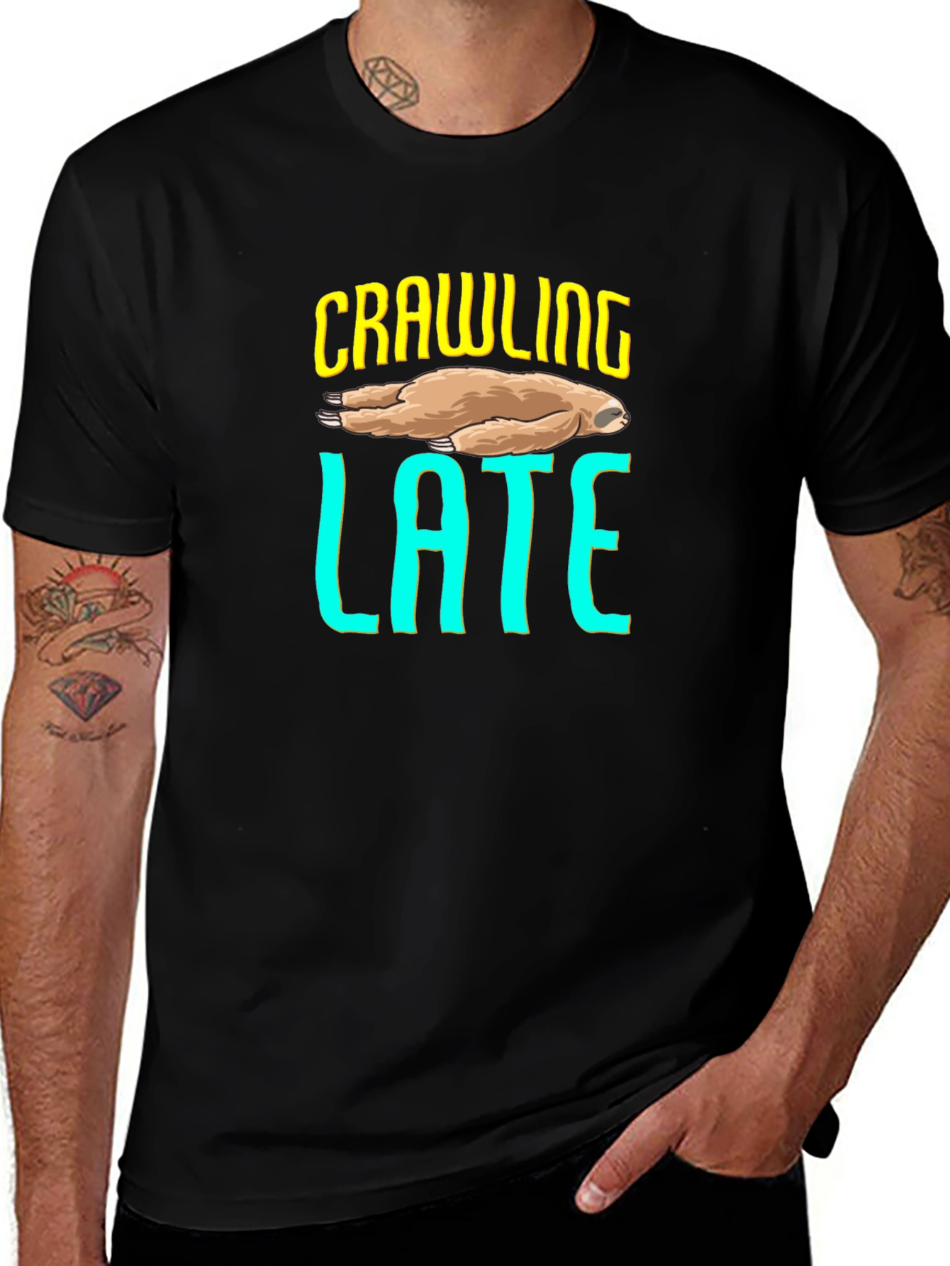 Variant 6 of Crawling Late Sloth Graphic T-Shirt