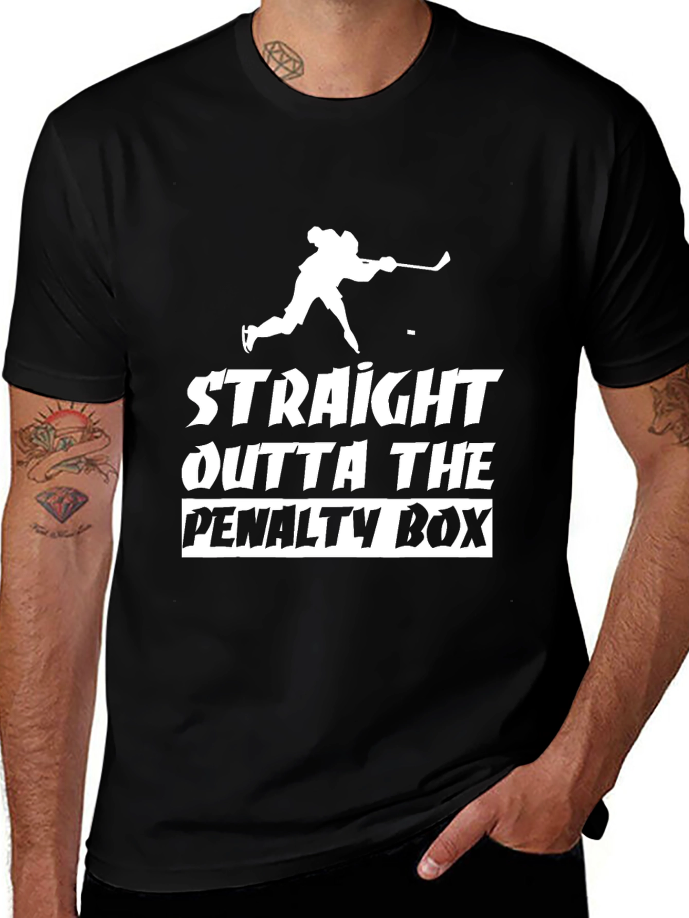 Variant 21 of Straight Outta The Penalty Box T-Shirt Hockey Player Gift