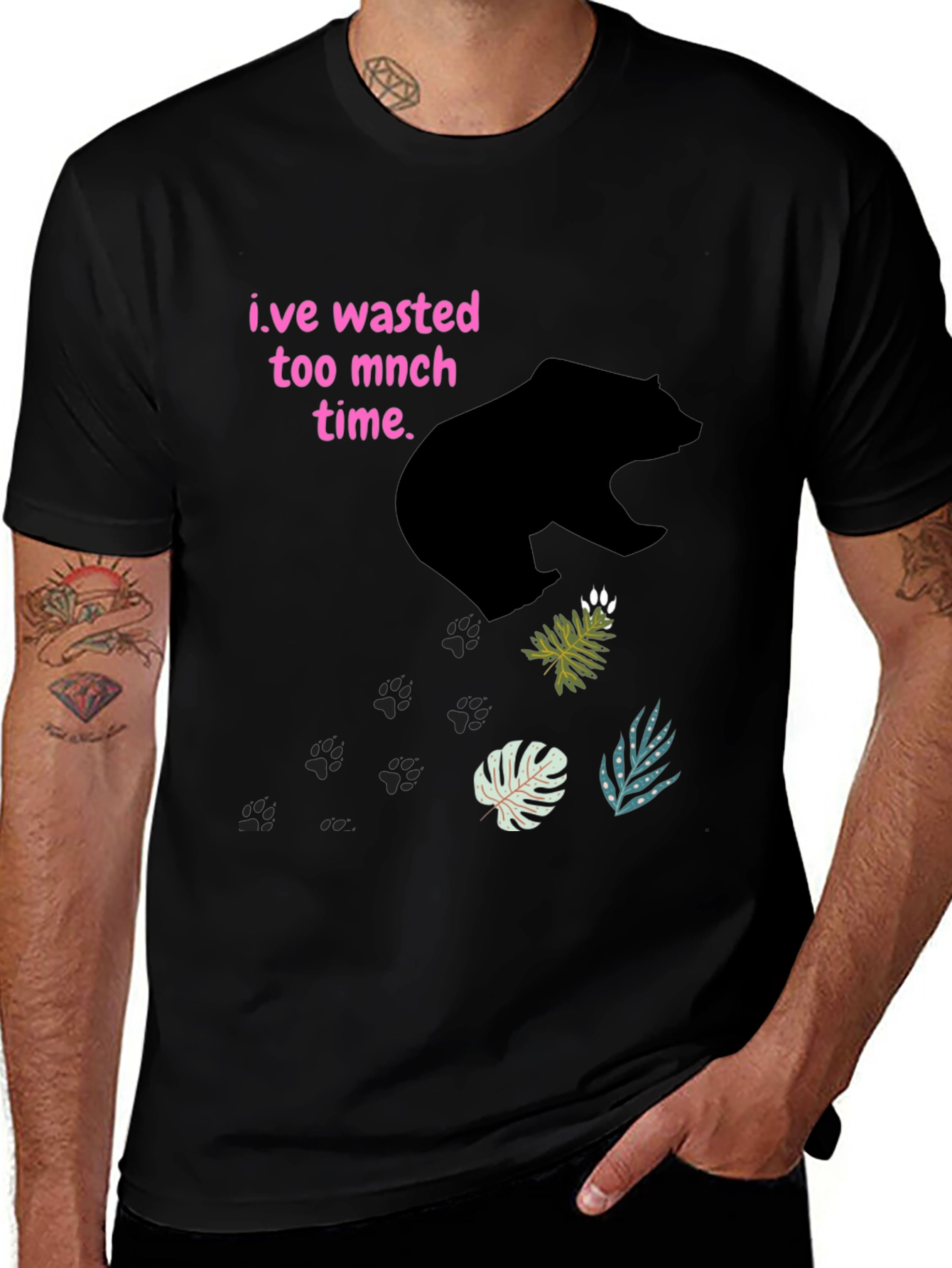 Variant 18 of Wasted Time Bear Graphic T-Shirt