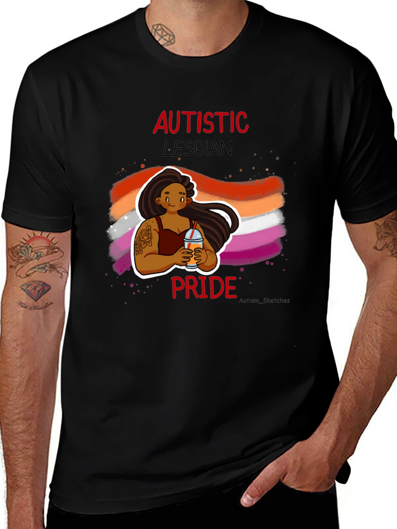 Variant 30 of Autistic Lesbian Pride T-Shirt