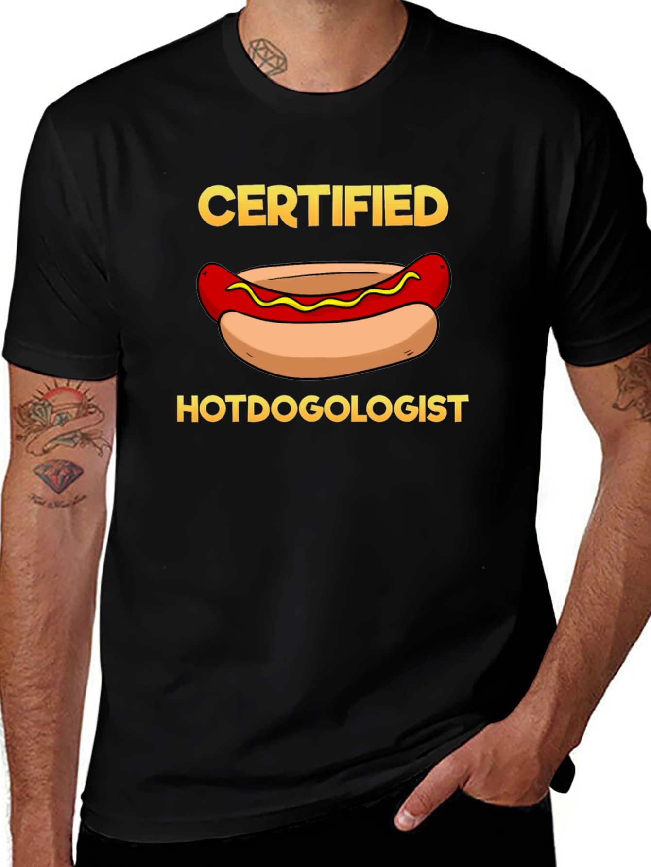 Variant 2 of Certified Hotdogologist Novelty T-Shirt