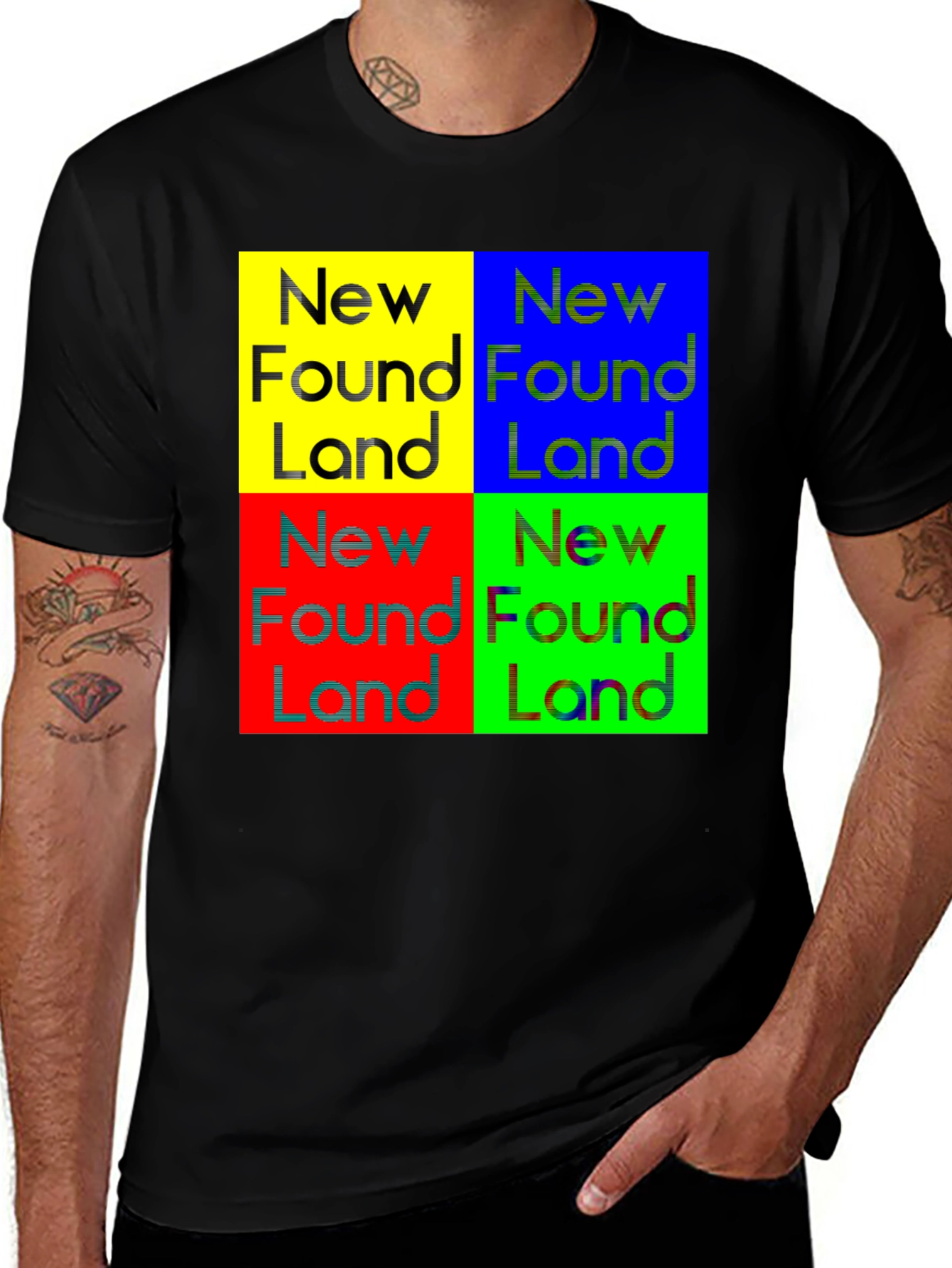 Variant 14 of New Found Land Graphic Tee - Black Cotton T-Shirt