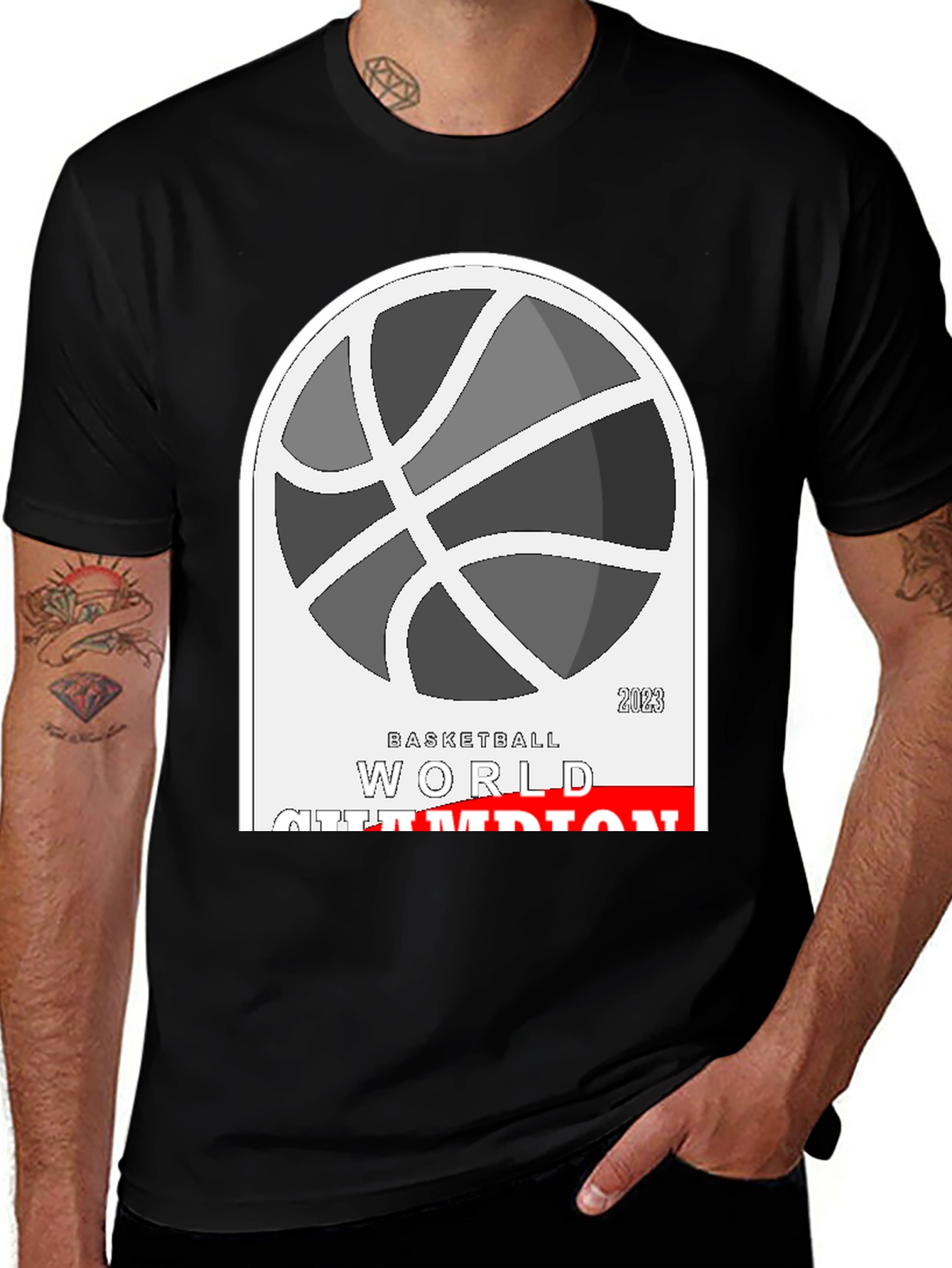 Variant 22 of Basketball World Champion 2023 Black T-Shirt