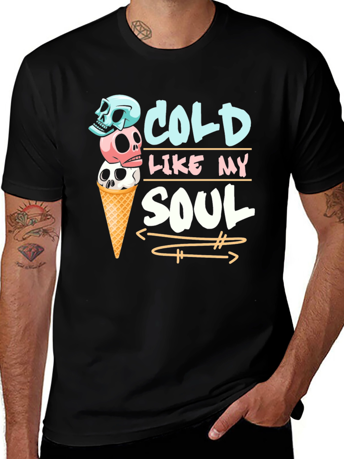 Variant 20 of Cold Like My Soul Skull Ice Cream T-Shirt