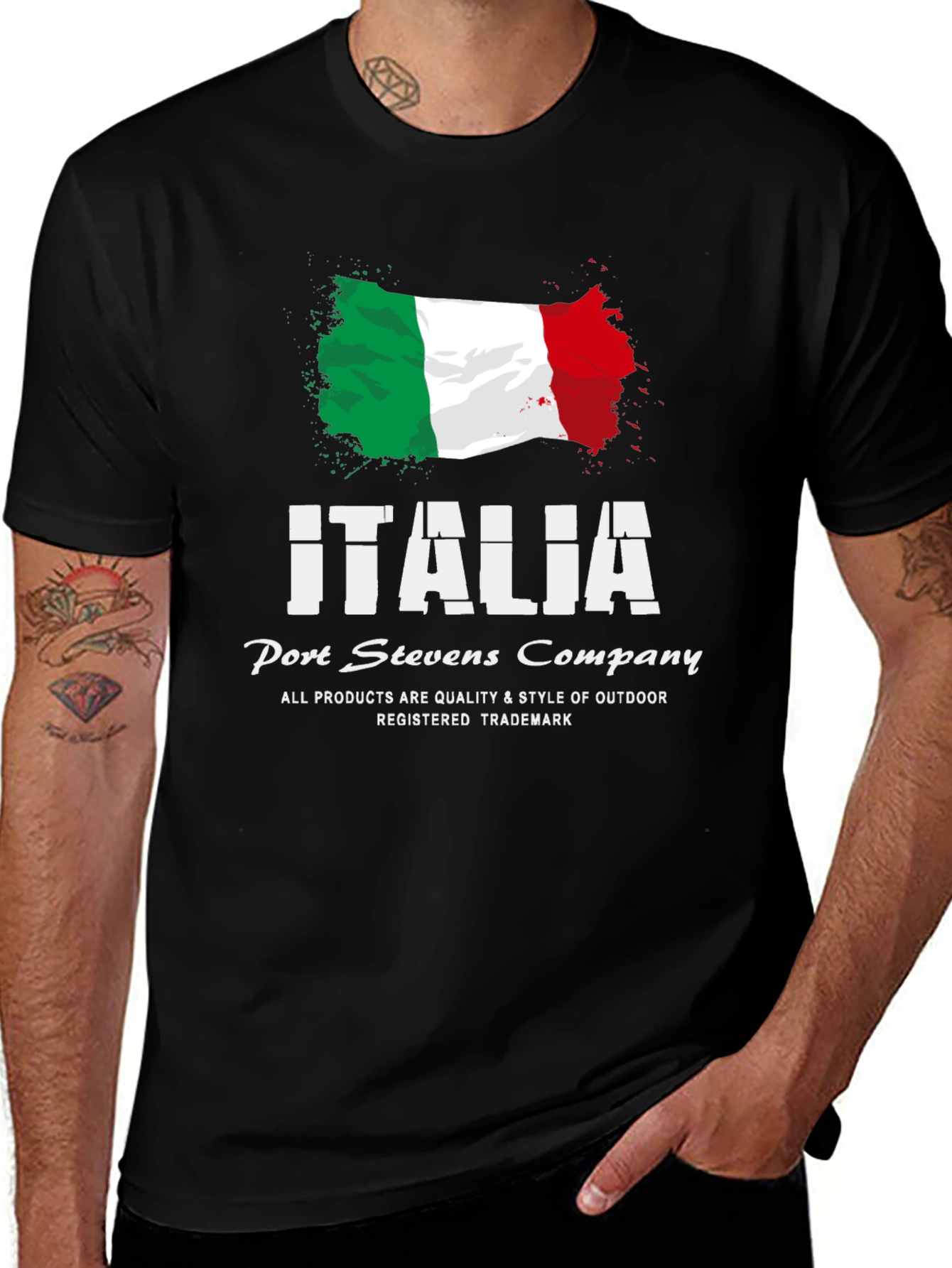 Italia Flag Graphic T-Shirt - Port Stevens Company