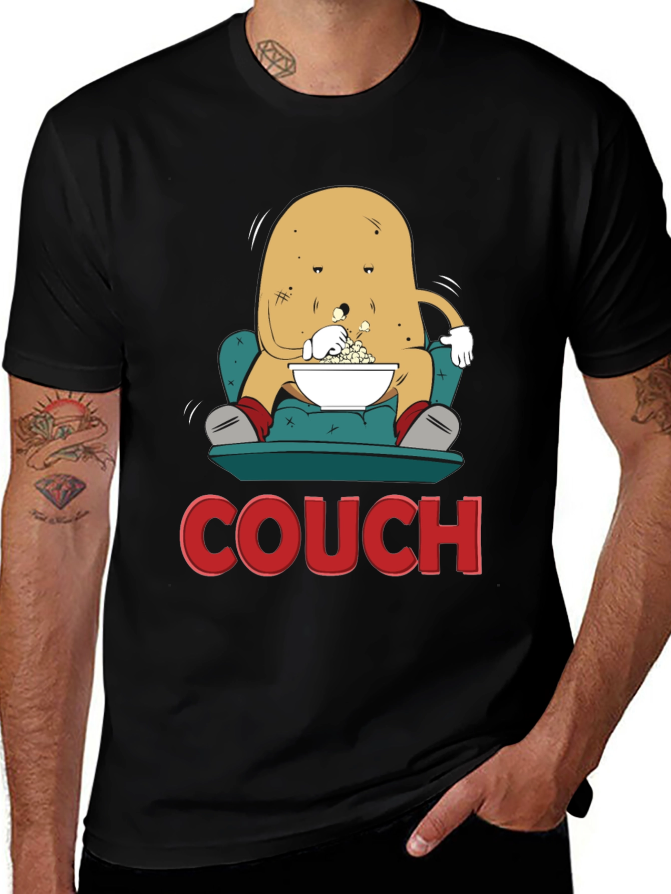 Variant 9 of Potato Couch T-Shirt - Funny Lazy Spud Tee
