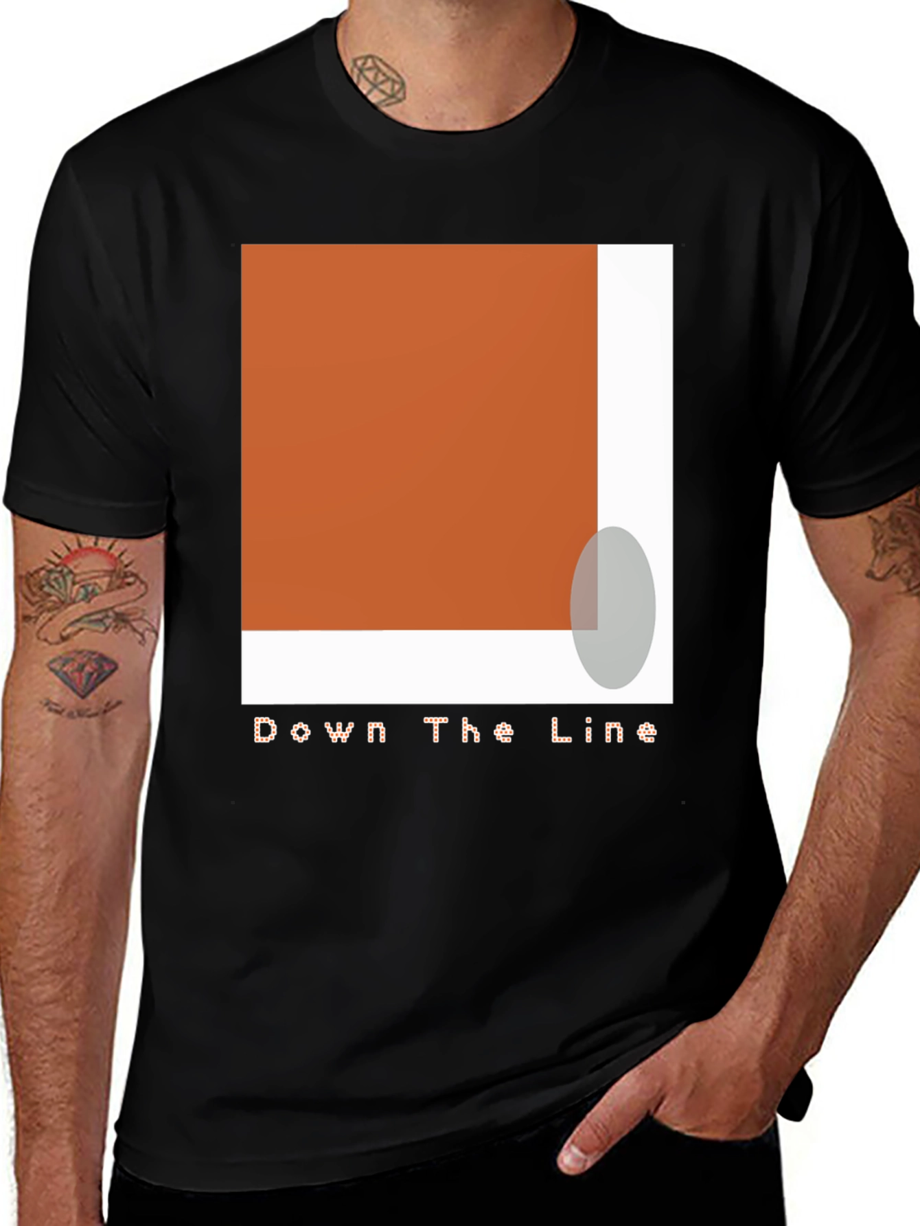 Variant 2 of Modern Abstract Graphic Tee - Down The Line
