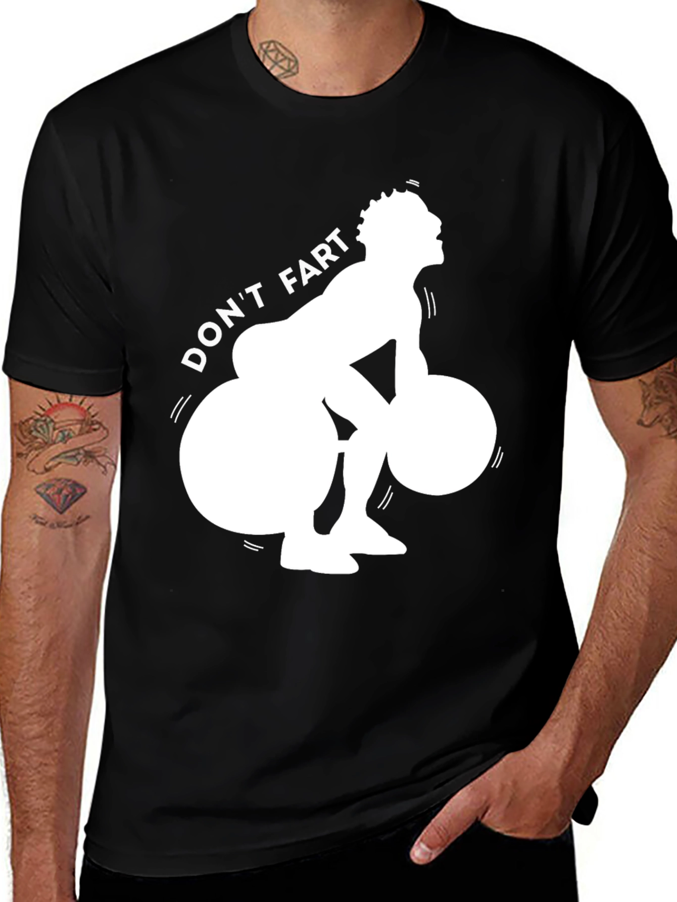 Variant 18 of Don't Fart Weightlifting Graphic Tee
