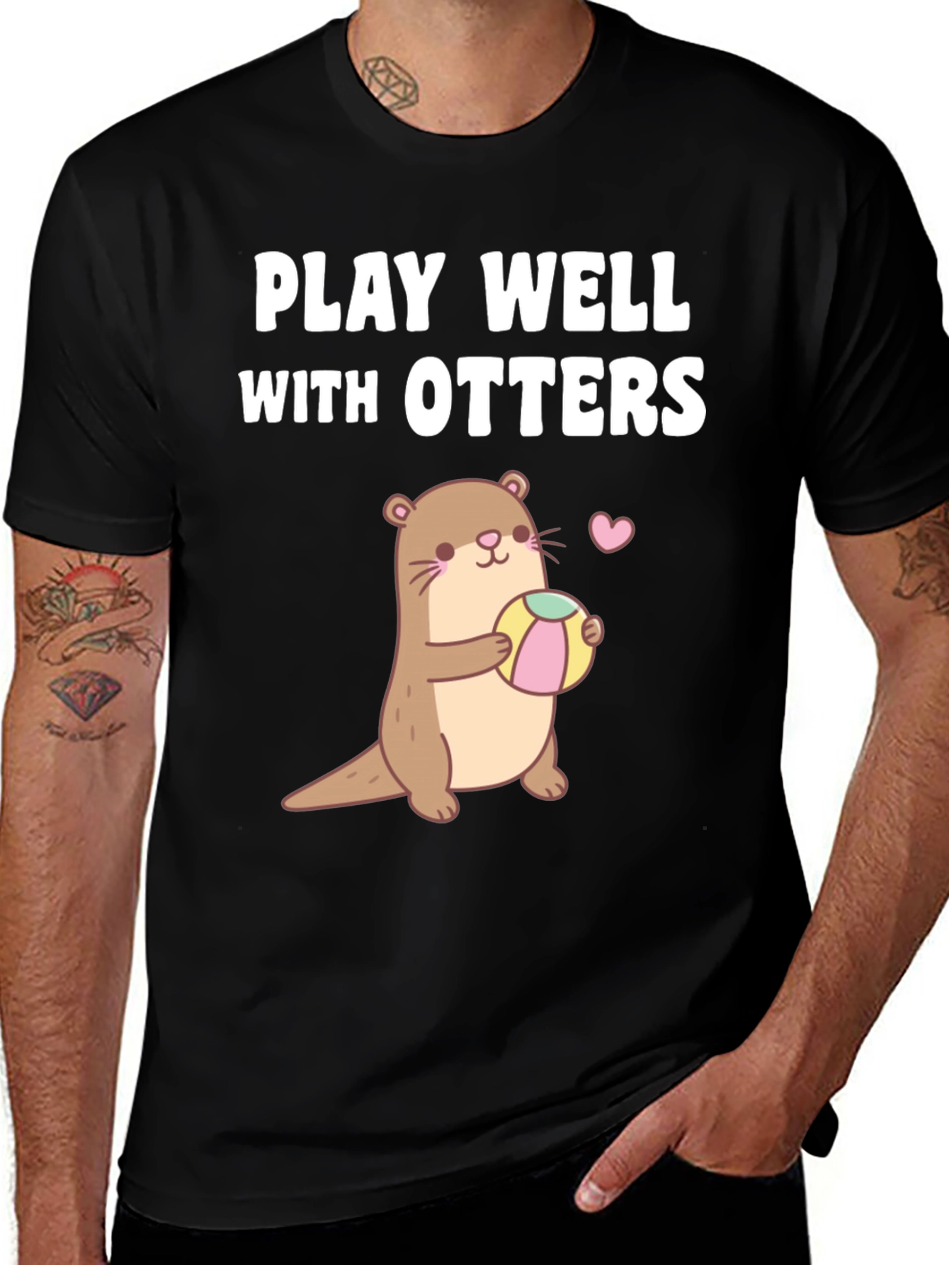 Variant 30 of Play Well With Otters Graphic T-Shirt