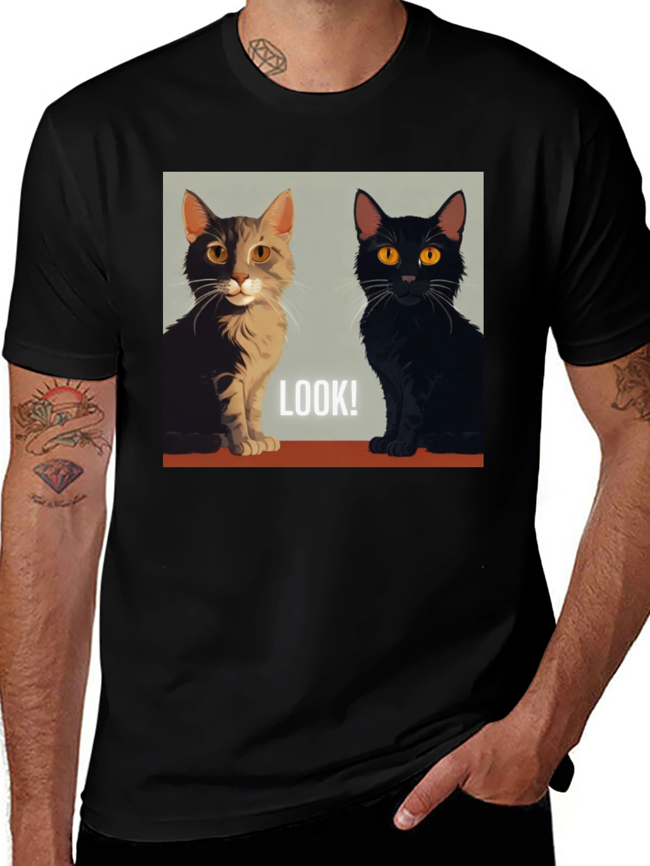 Variant 24 of Two Cats Graphic Tee