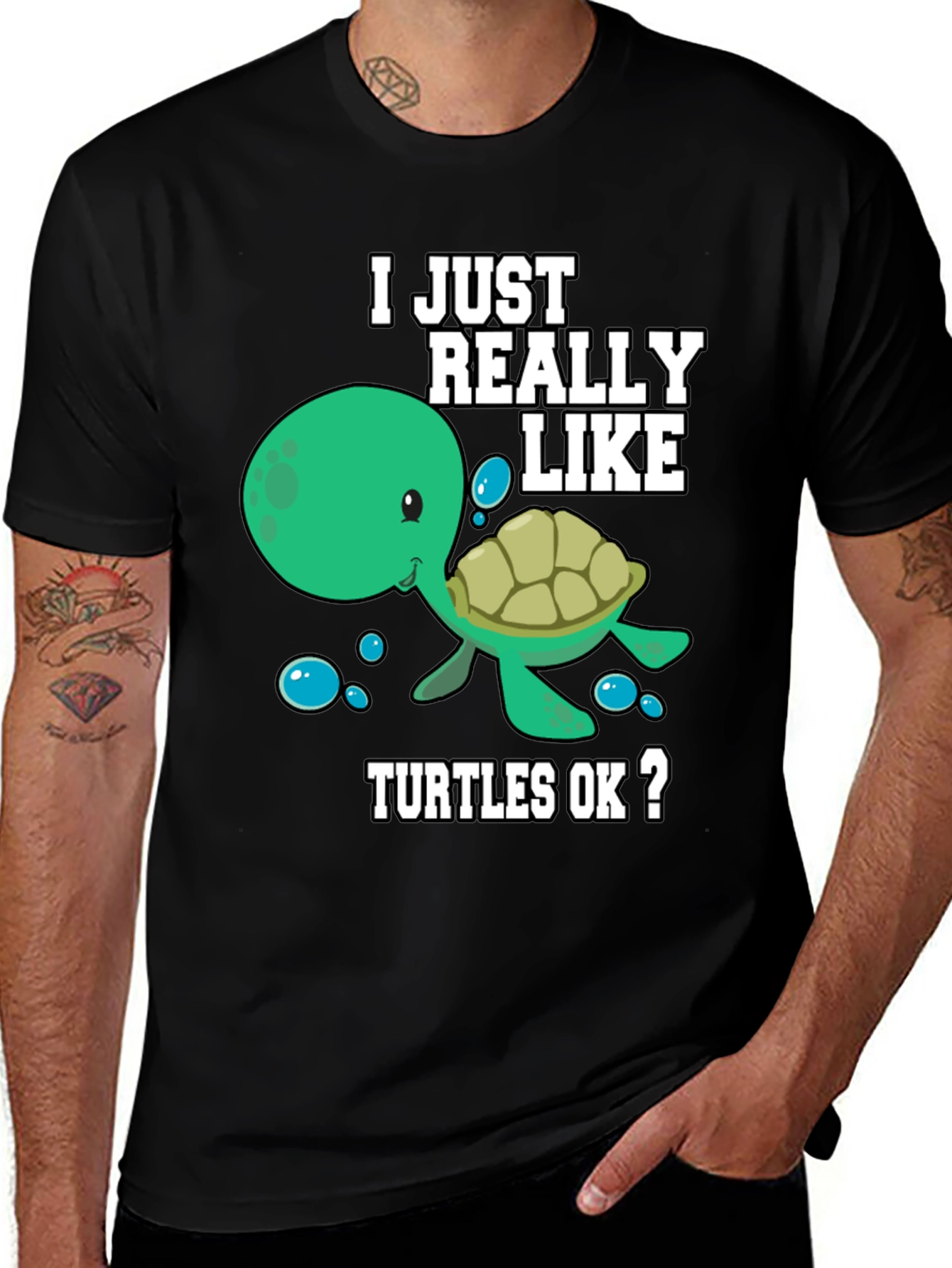 Variant 18 of Cute Turtle Lover T-Shirt - I Just Really Like Turtles OK?