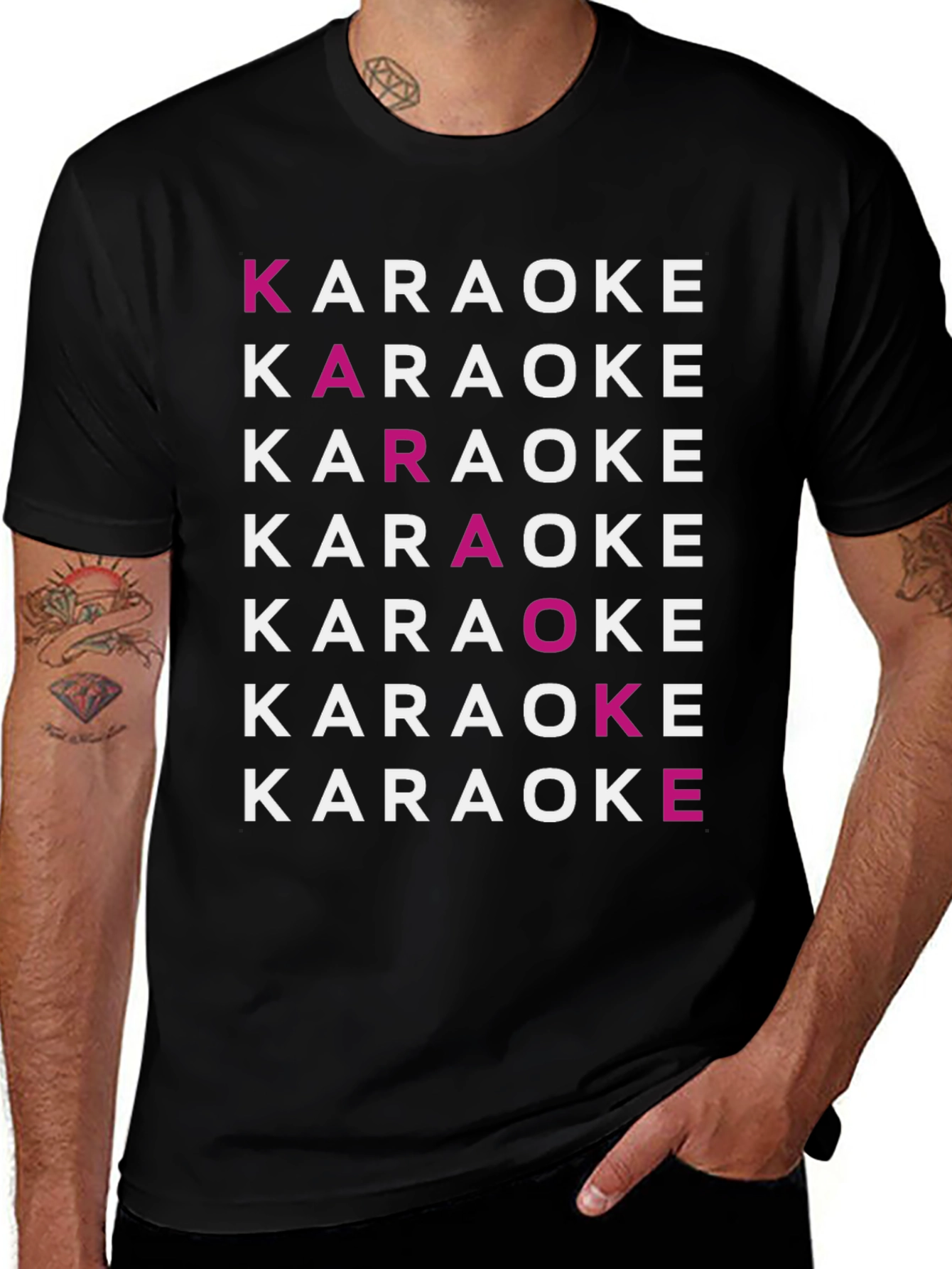 Variant 22 of Karaoke Typography Graphic Tee