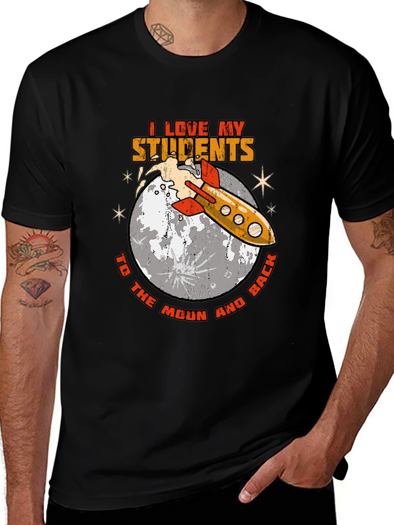 Variant 26 of I Love My Students to The Moon and Back Teacher T-Shirt