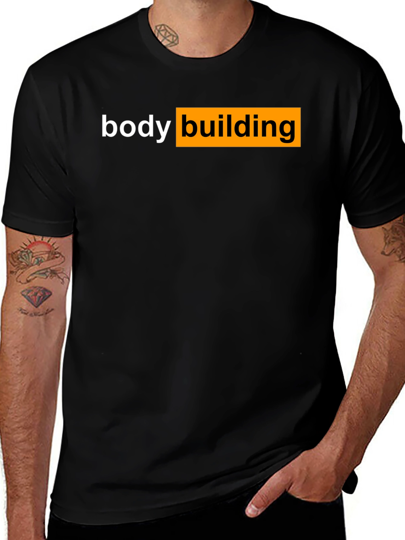 Variant 17 of Bodybuilding Graphic Tee - Black