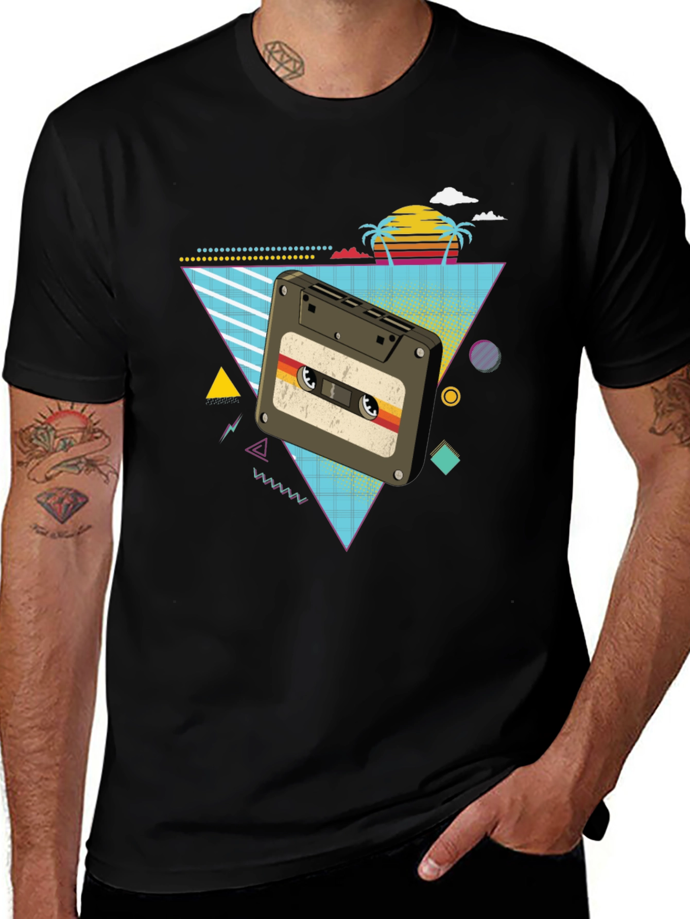 Variant 18 of Retro Cassette Tape Graphic T-Shirt